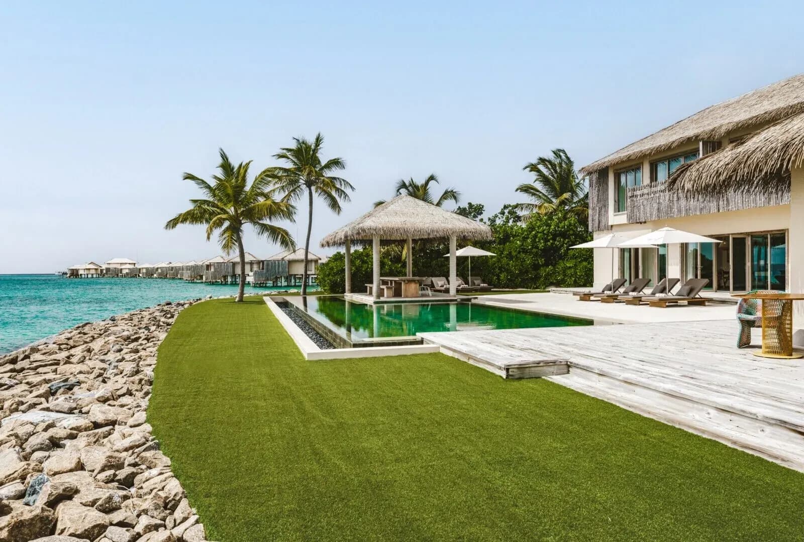 Three Bedroom Lagoon Pool Residence with infinity pool overlooking the lagoon