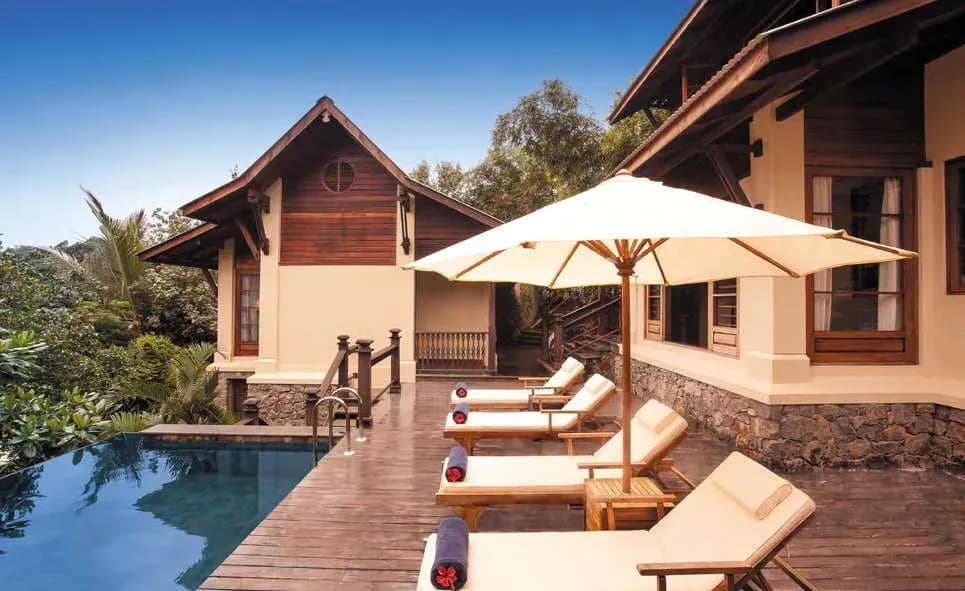 Enchanted Signature Villa pool deck and loungers at JA Enchanted Island Resort