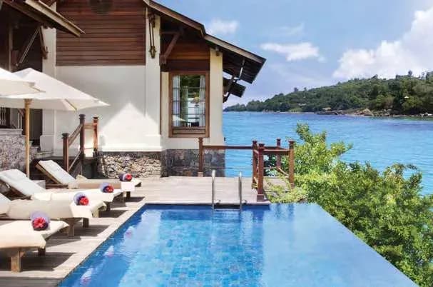 Owner's Signature Villa infinity pool overlooking the ocean at JA Enchanted Island Resort