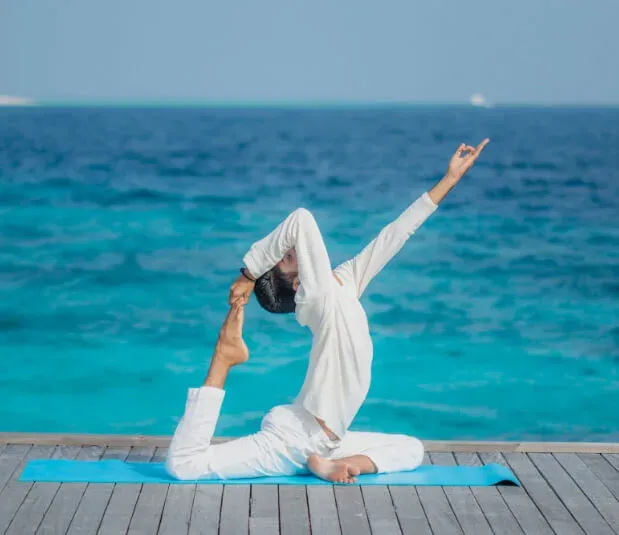 Yoga and mindfulness session at JA Manafaru