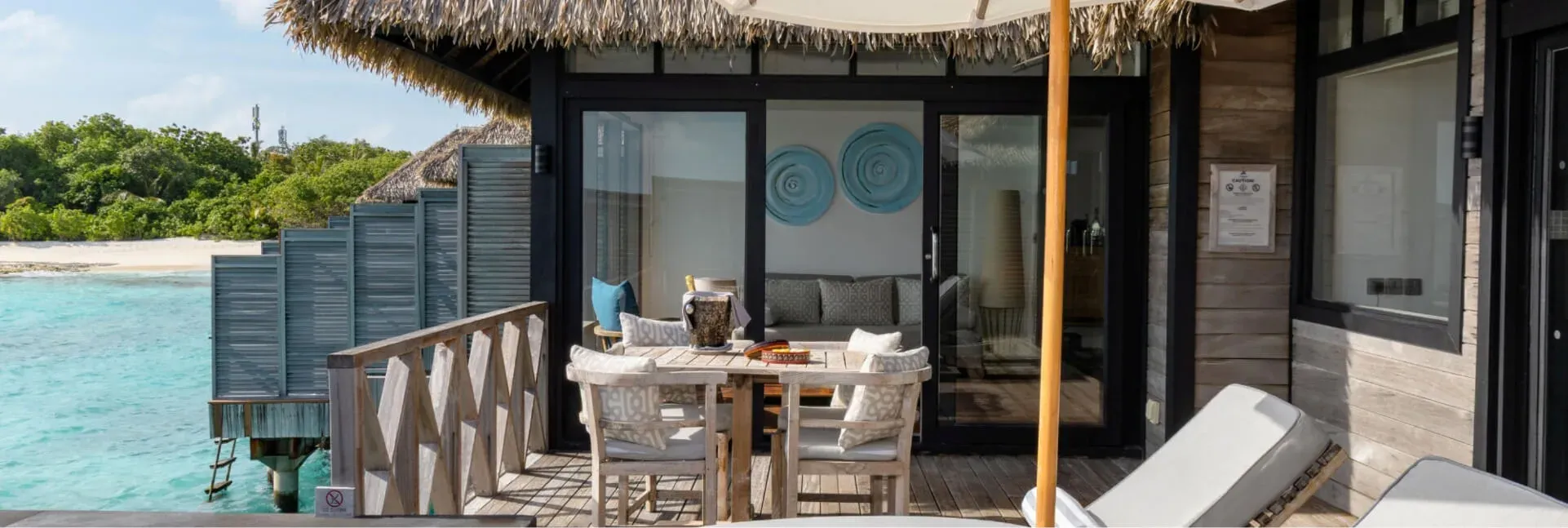 Sunset Water Villa with Infinity Pool interior at JA Manafaru