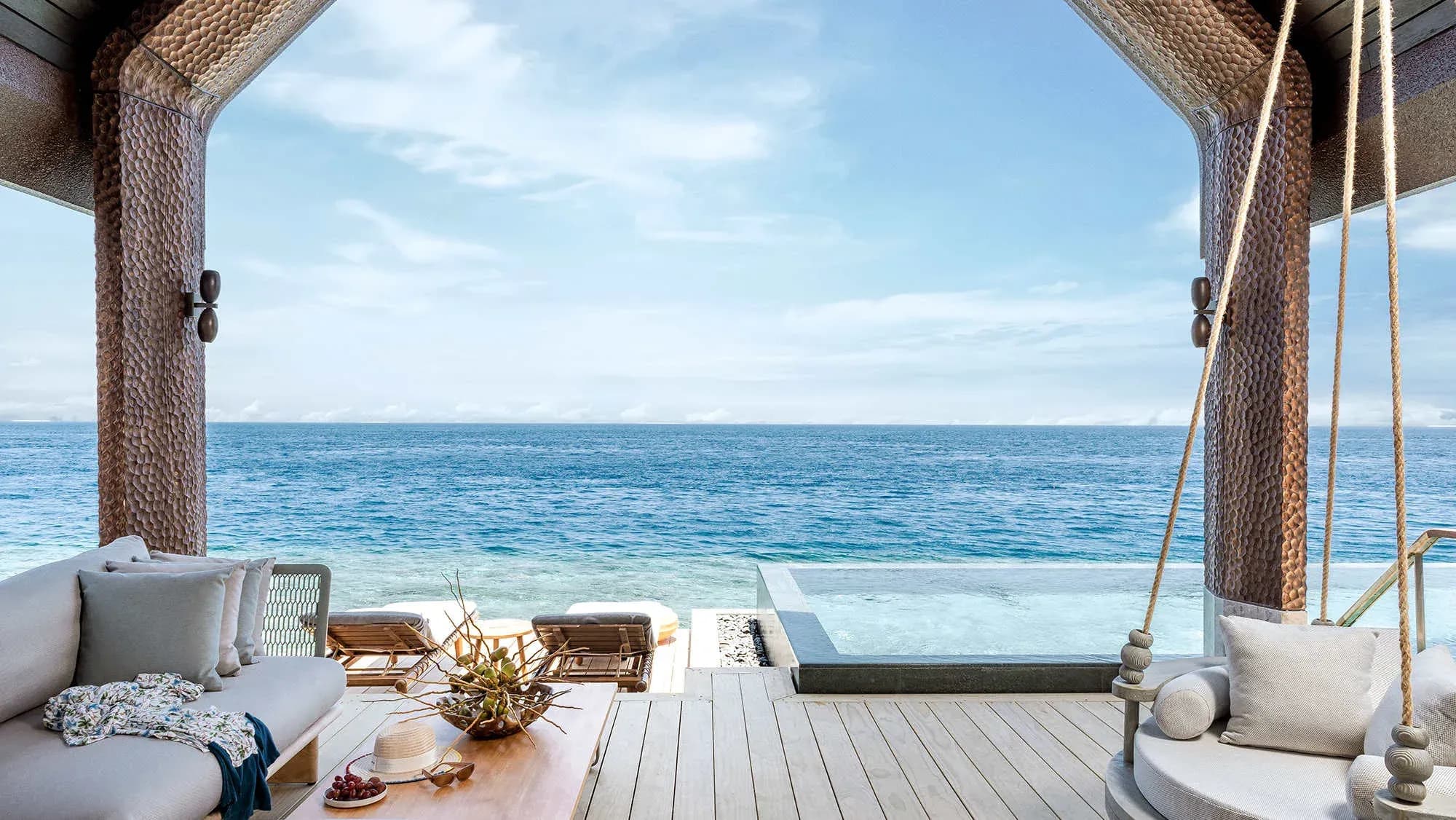 Grand Two Bedroom Ocean Pool Villa outdoor deck, JOALI BEING