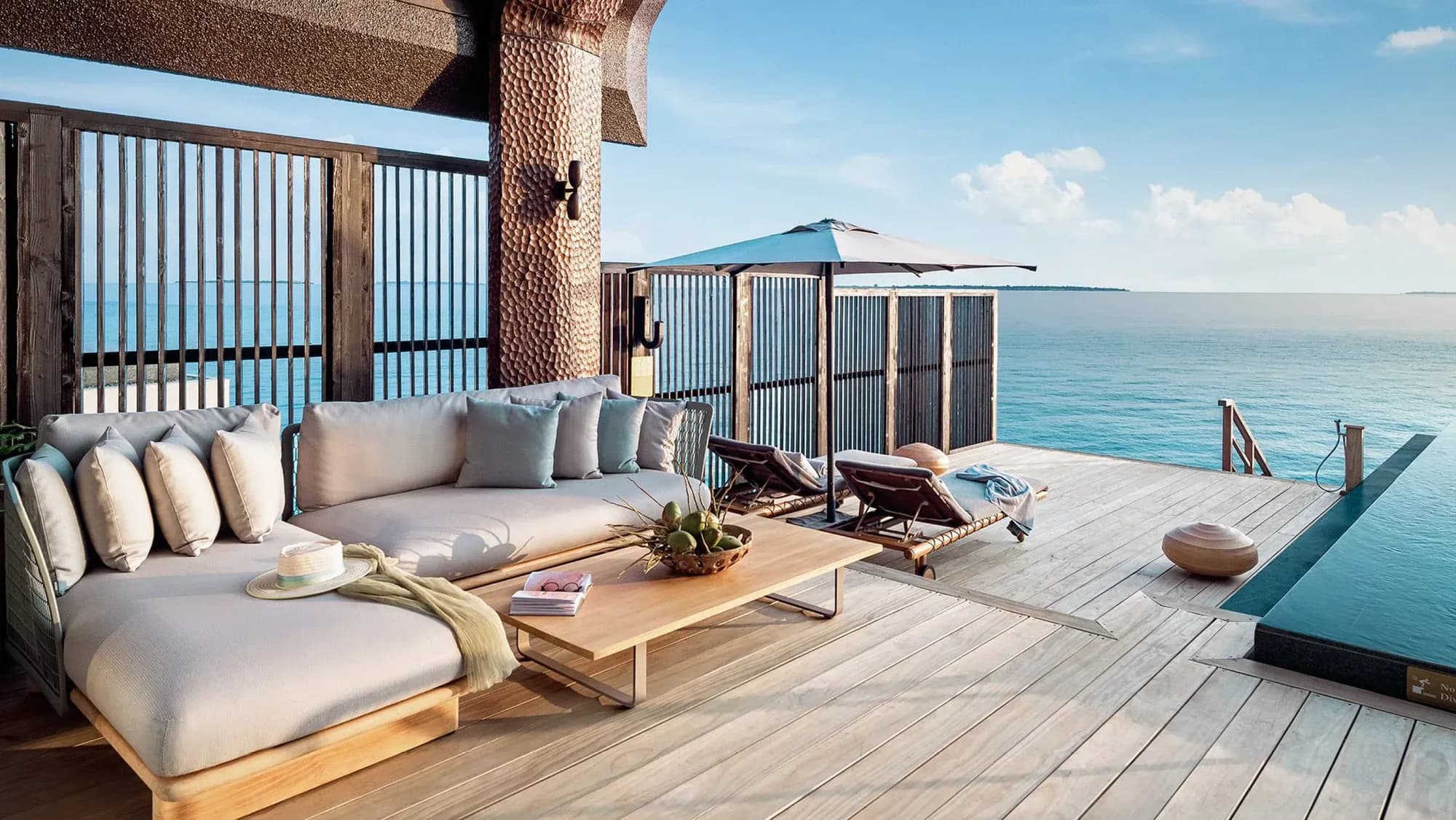 Two Bedroom Ocean Pool Villa sundeck over the lagoon, JOALI BEING