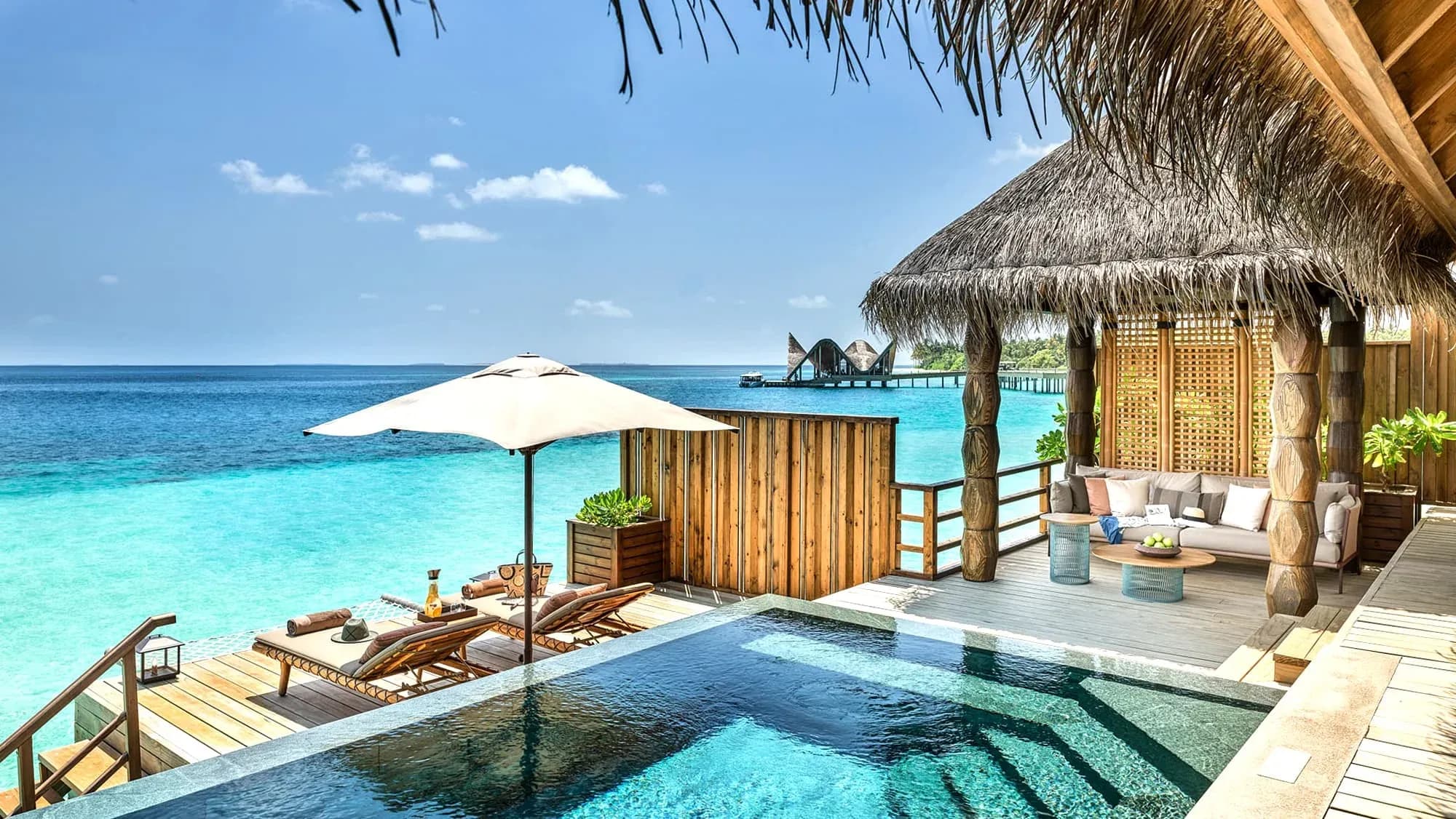 Water Villa with Pool interior and private plunge pool at JOALI Maldives
