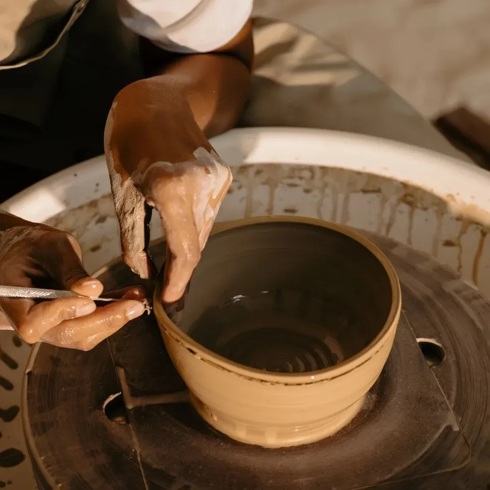 Pottery making at the Muraca Art Studio, Jumeirah Olhahali Island