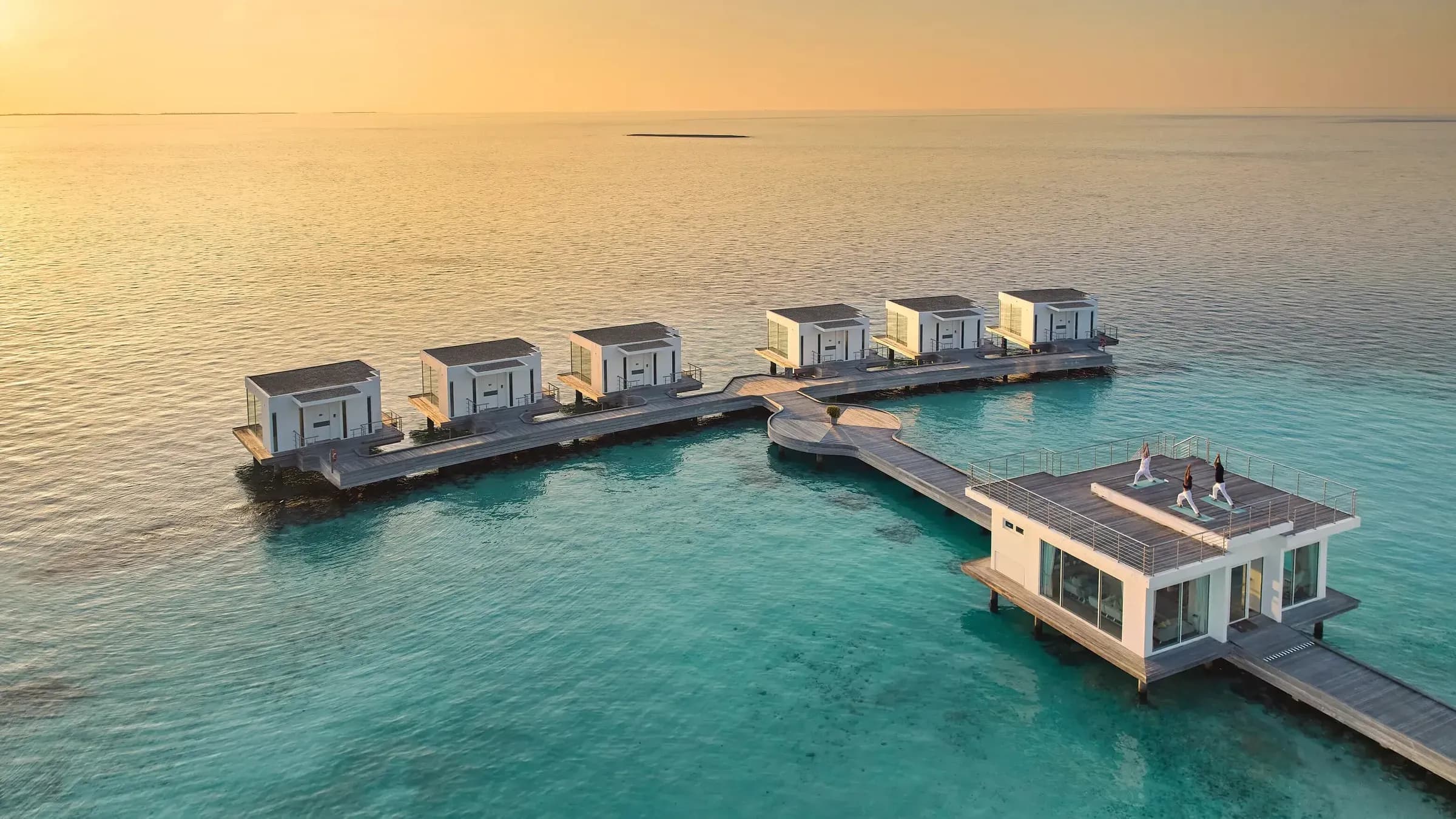 Overwater Talise Spa treatment villas at Jumeirah Olhahali Island