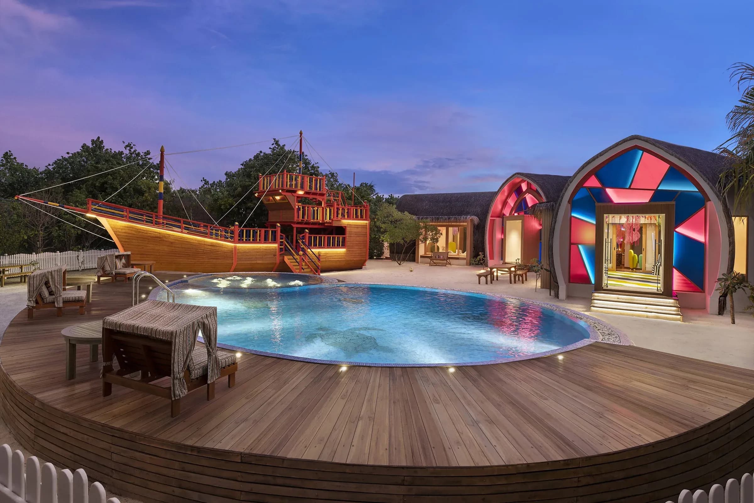 Little Griffins Kids Club pirate-ship playground at JW Marriott Maldives Resort & Spa