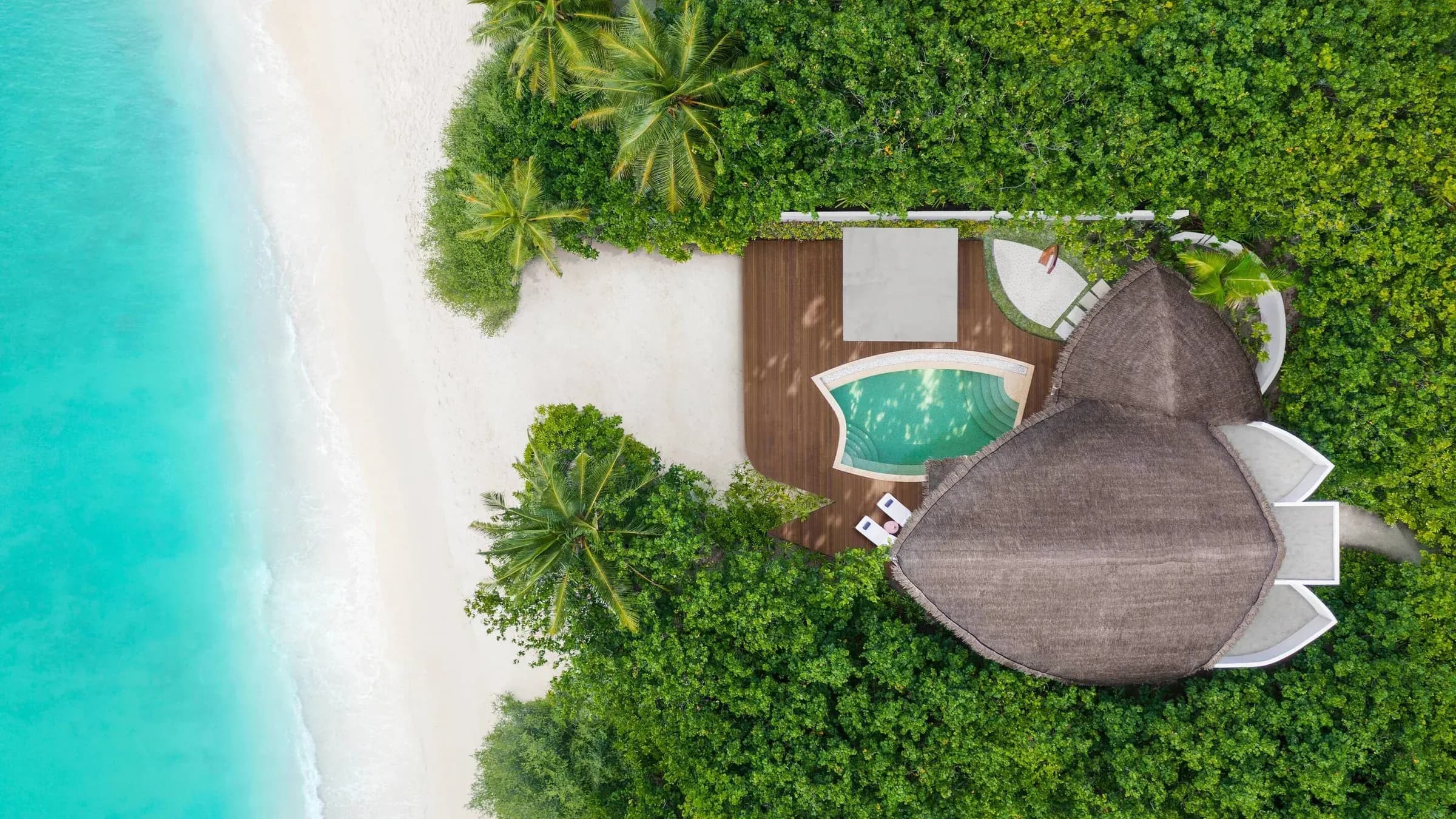 Beach and lagoon view at JW Marriott Maldives Resort & Spa, Vagaru Island
