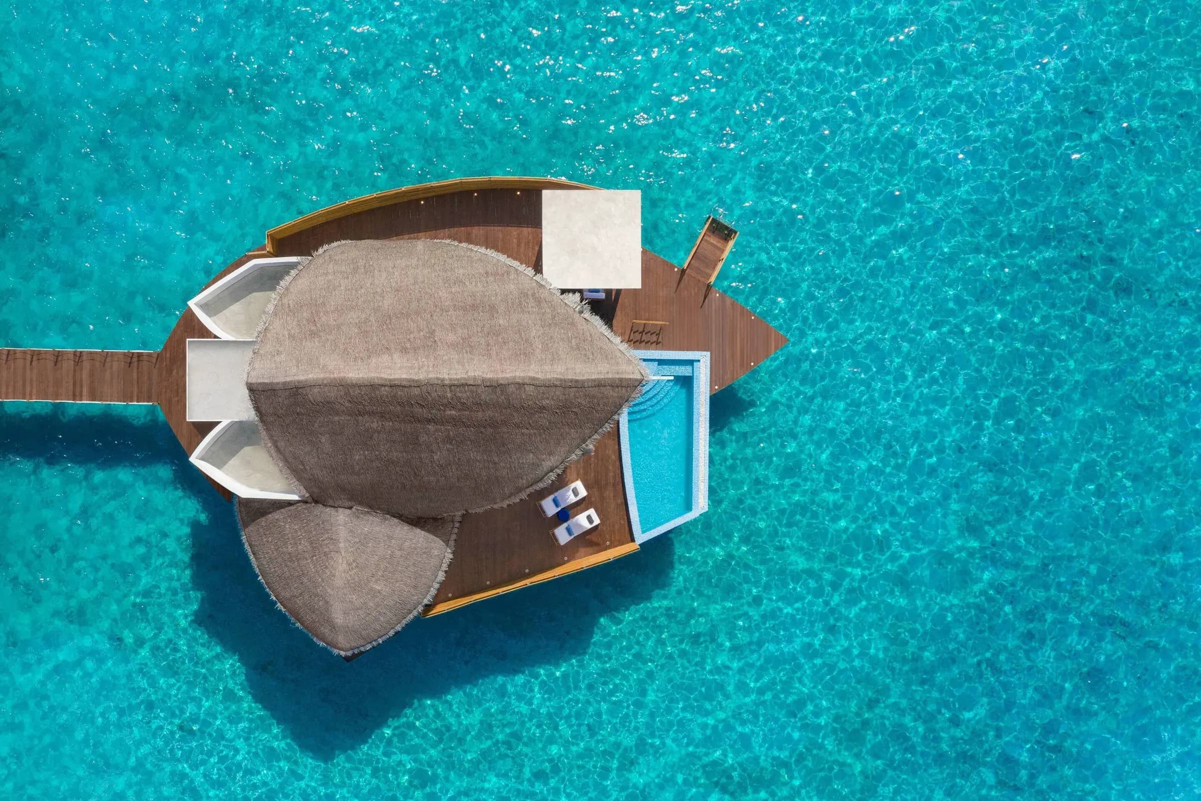 Duplex Overwater Pool Villa with private infinity pool over the Indian Ocean at JW Marriott Maldives Resort & Spa