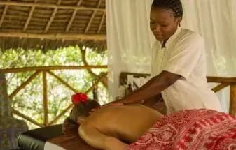 Open-air massage treatment at the Jungle Spa, Konokono Beach Resort