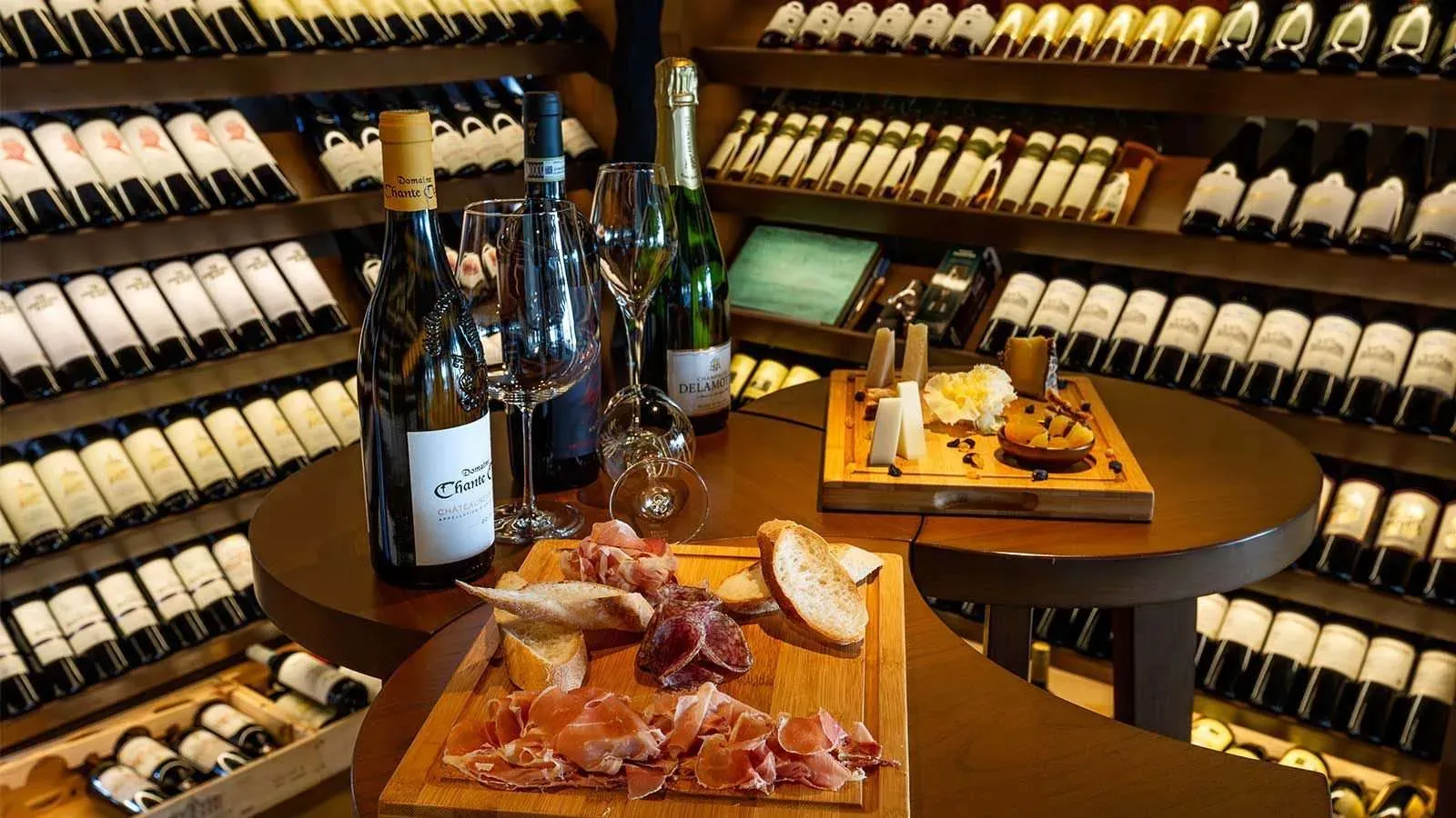 Wine and cheese selection at the Cheese and Wine Cellar, Kudadoo Maldives Private Island