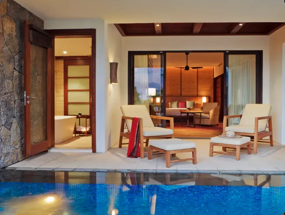 Luxury Pool Suite with Pool View interior at Le Jadis Beach Resort & Wellness