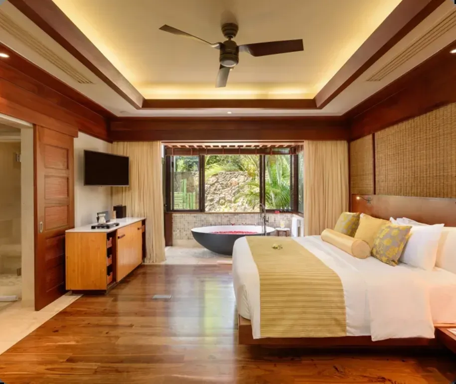 Orchid Wellness Sanctuary with Garden & Hammam suite interior at Le Jadis