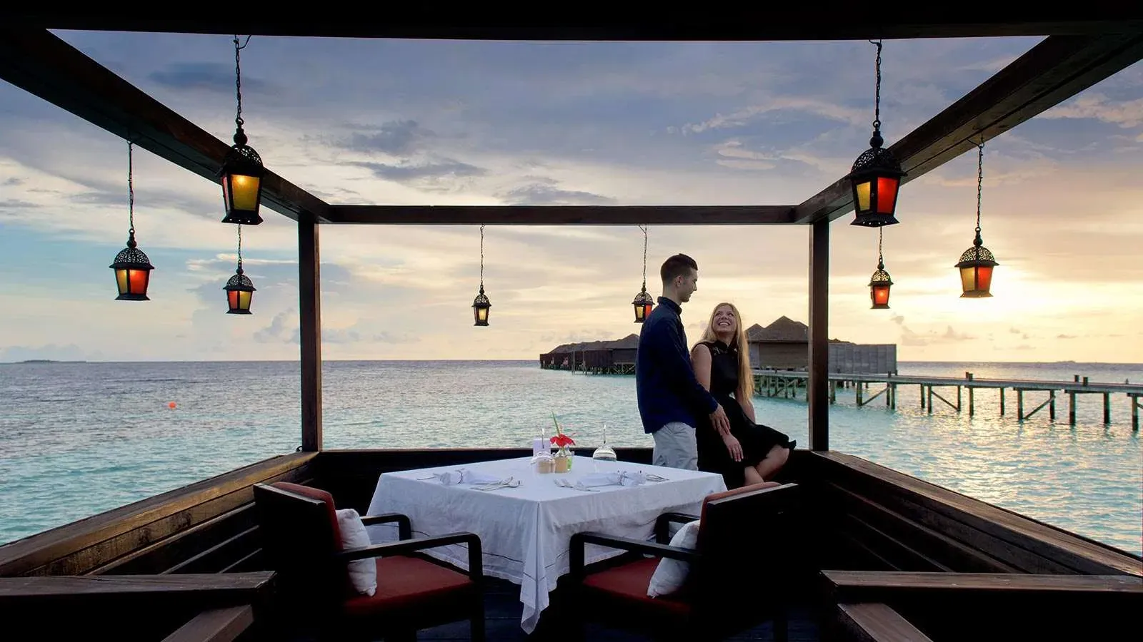 Tamarind overwater restaurant at Lily Beach Resort & Spa