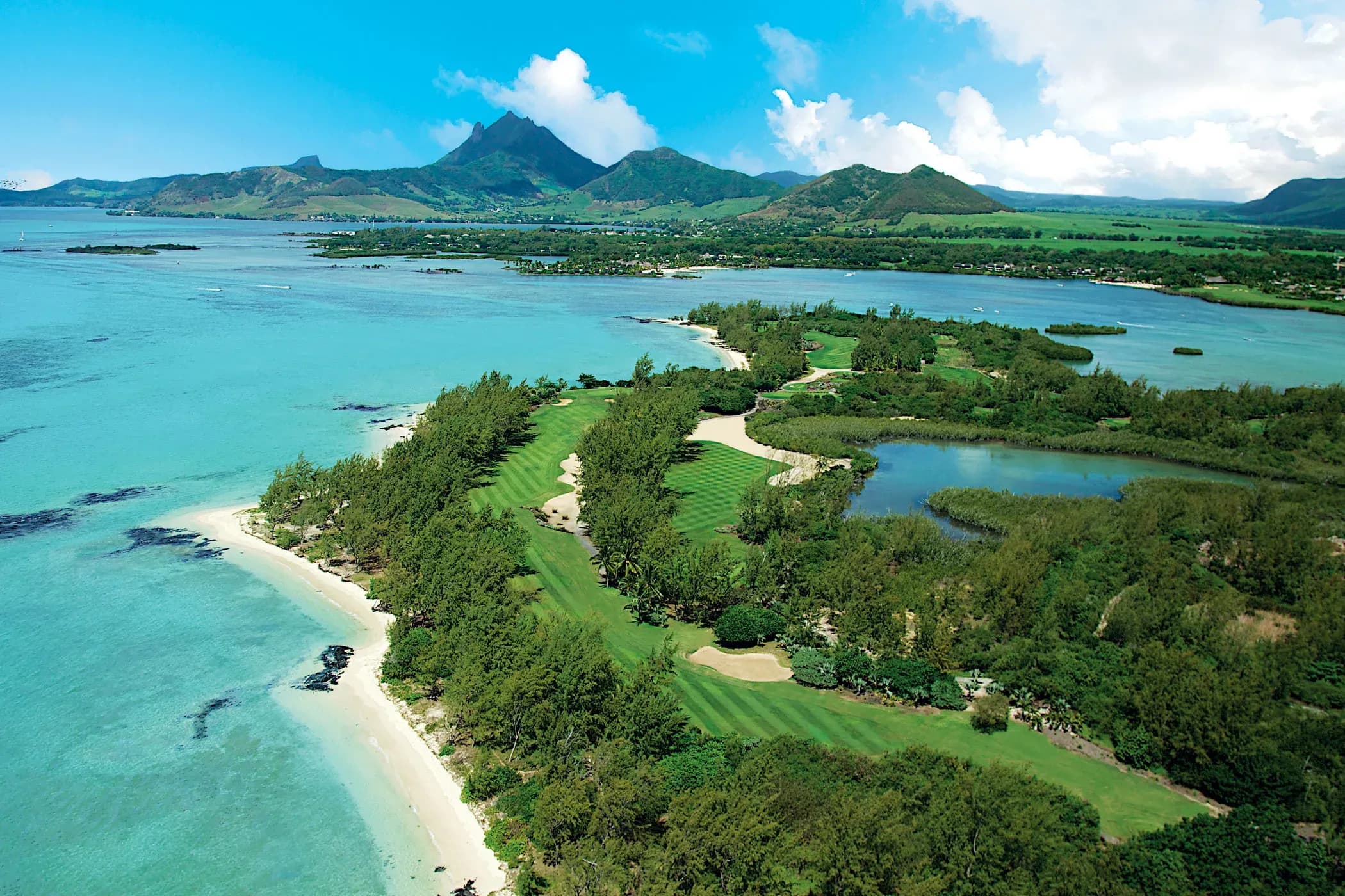 Golf course fairway near Long Beach, A Sunlife Resort, Mauritius