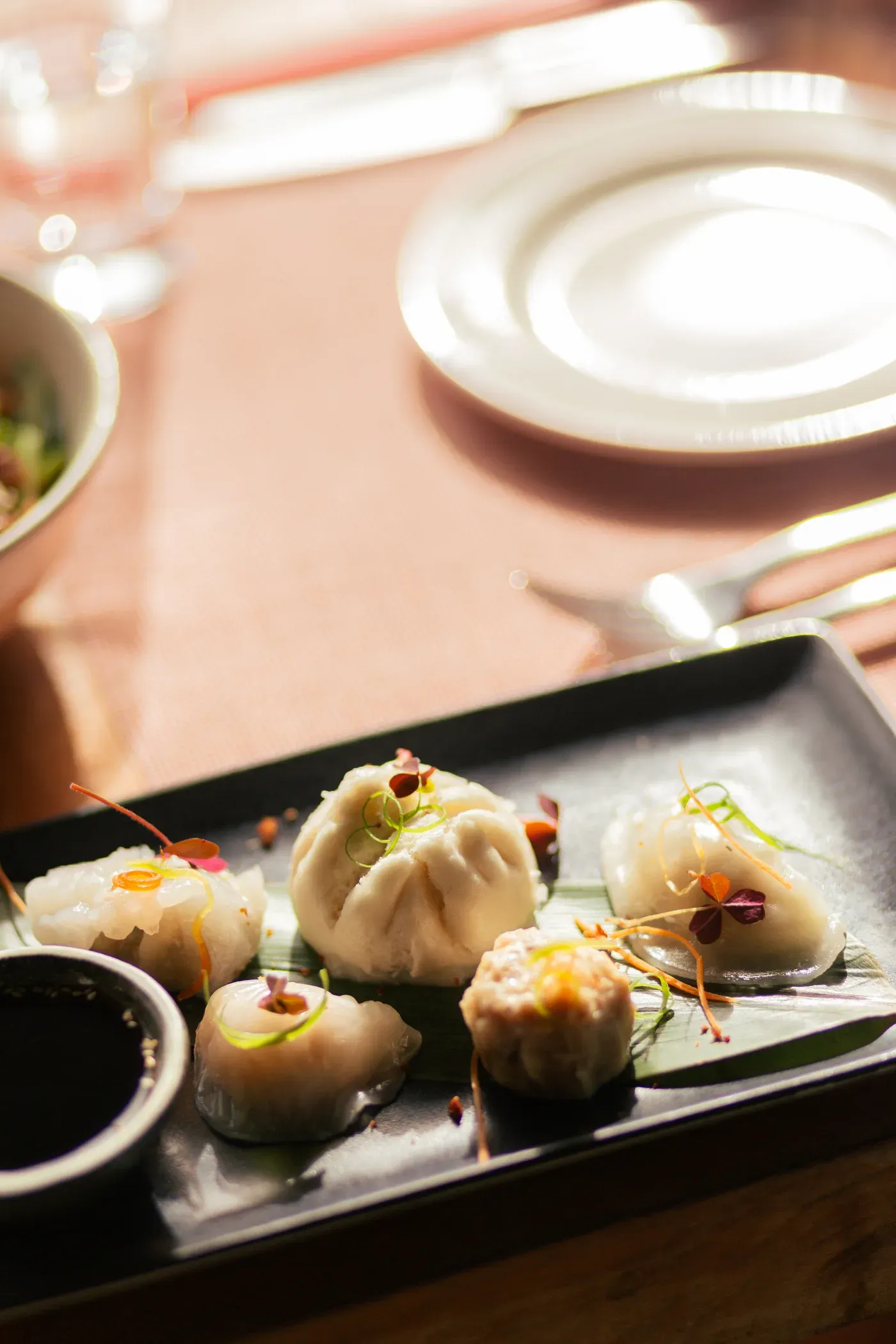 Chopsticks restaurant's Asian-inspired dining room at Long Beach, Mauritius
