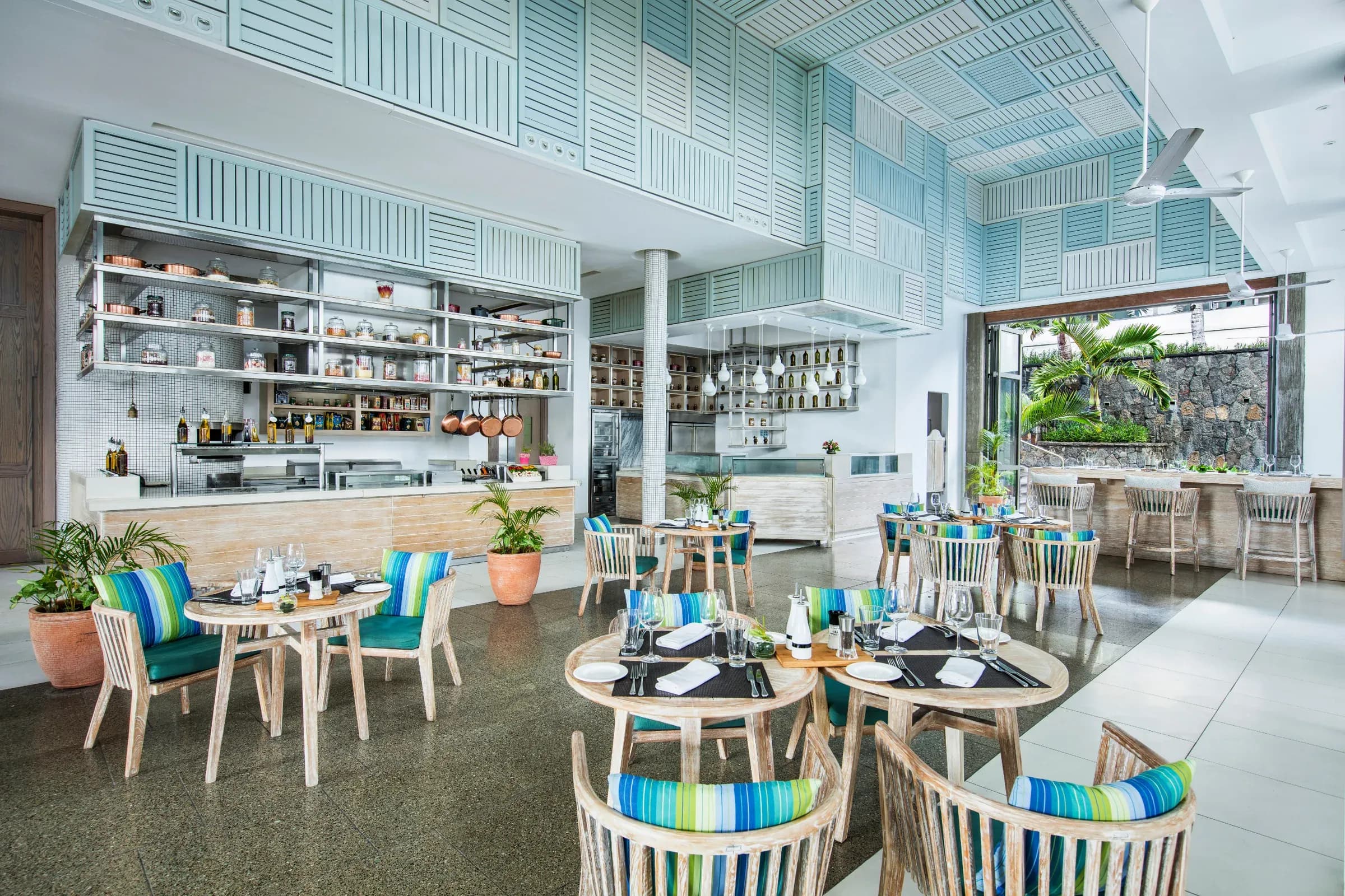 Sapori Italian restaurant terrace at Long Beach, Mauritius