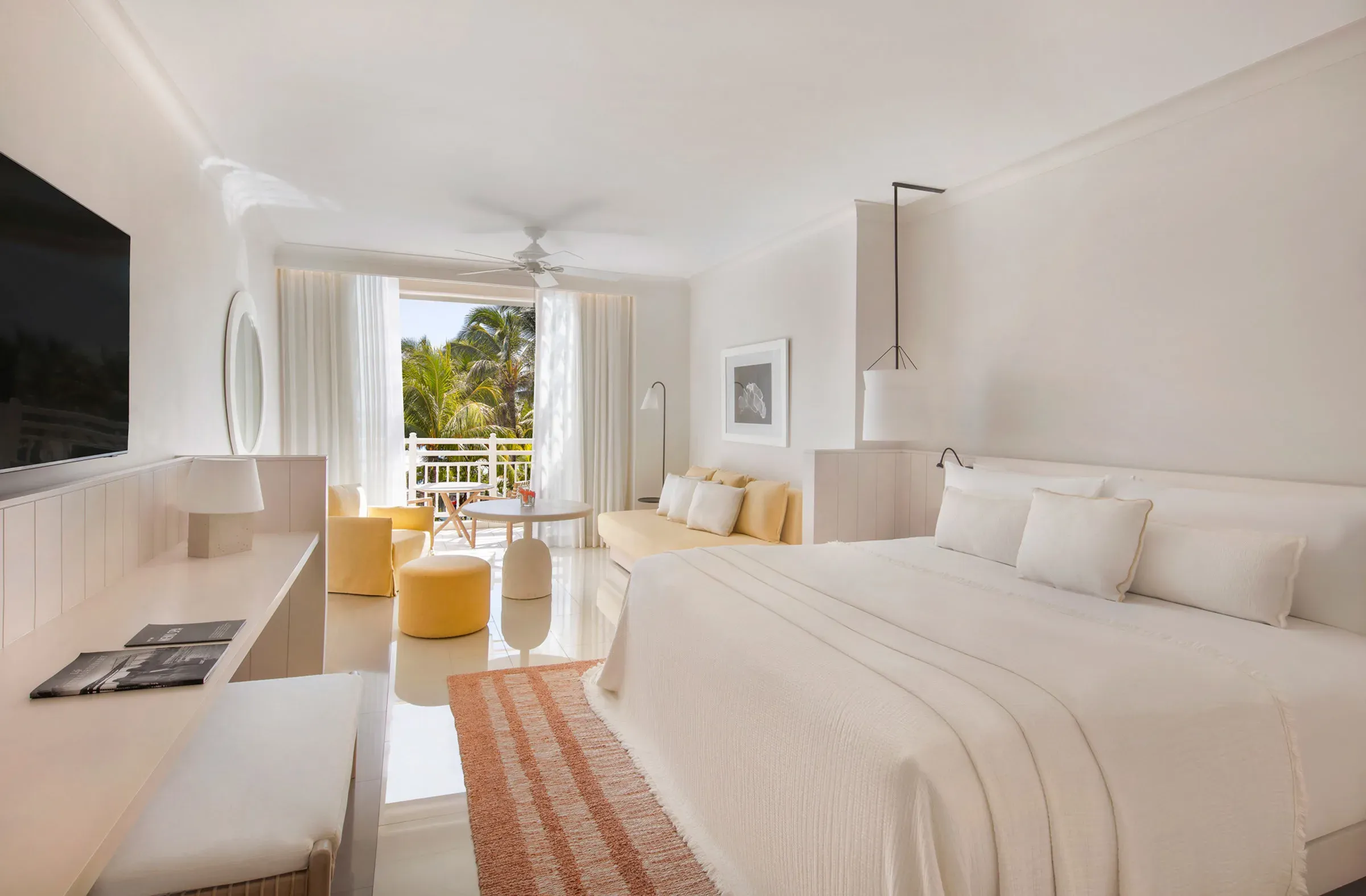 Beach View Junior Suite interior at LUX* Belle Mare