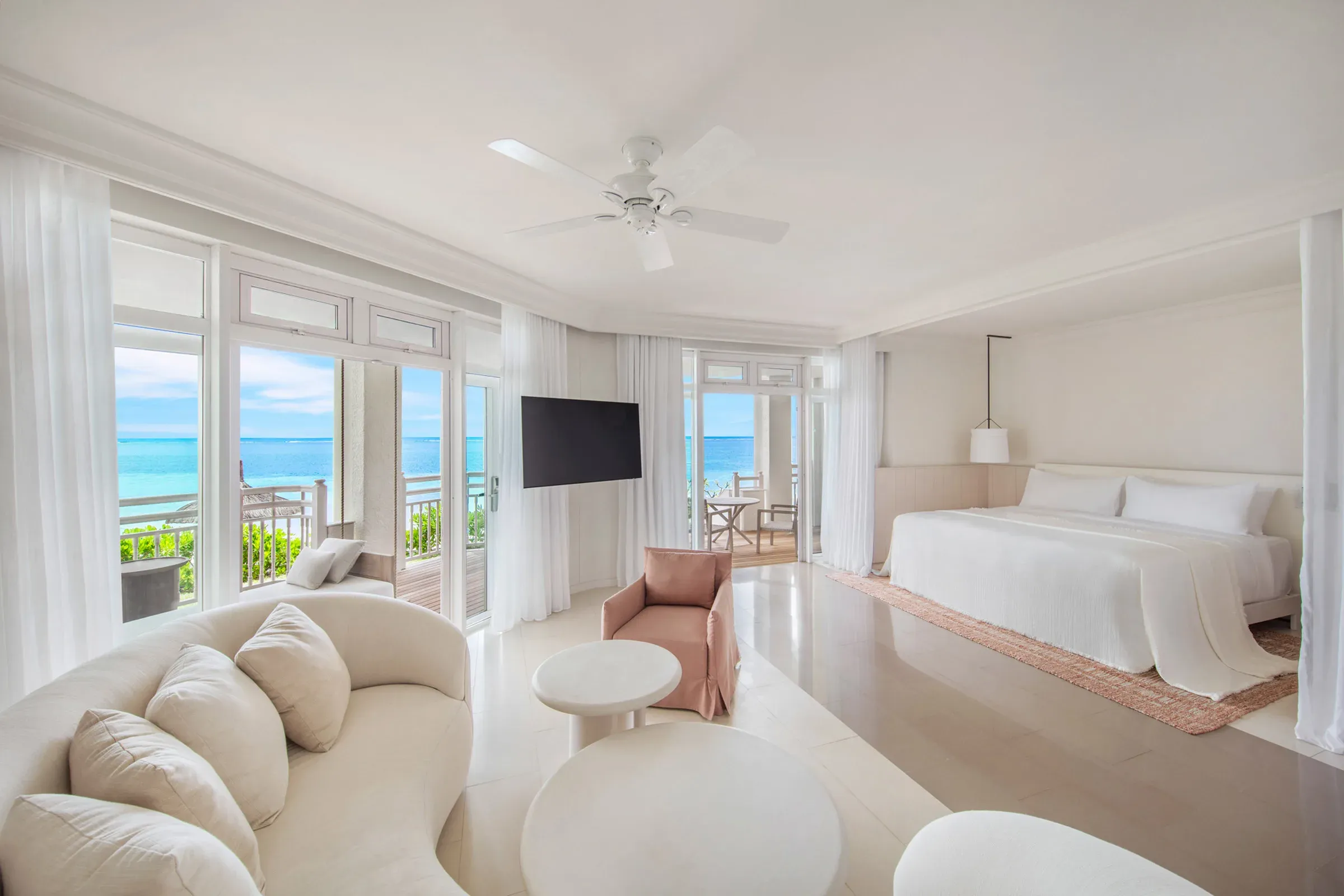 Ocean Suite interior at LUX* Belle Mare