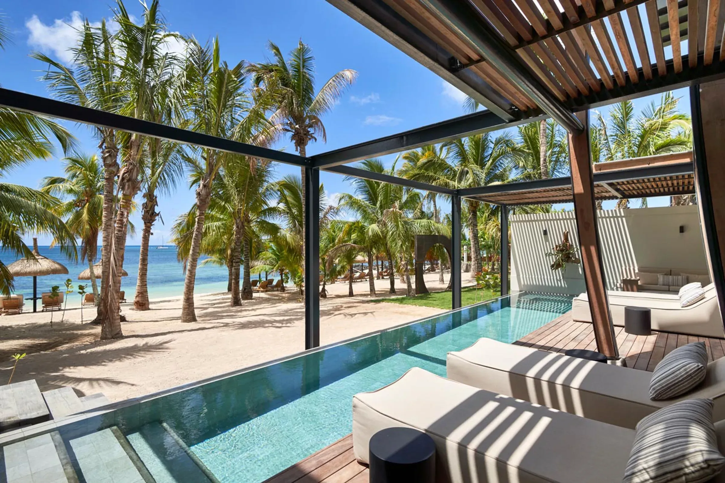 LUX* Grand Beach Pool Villa interior at LUX* Grand Baie