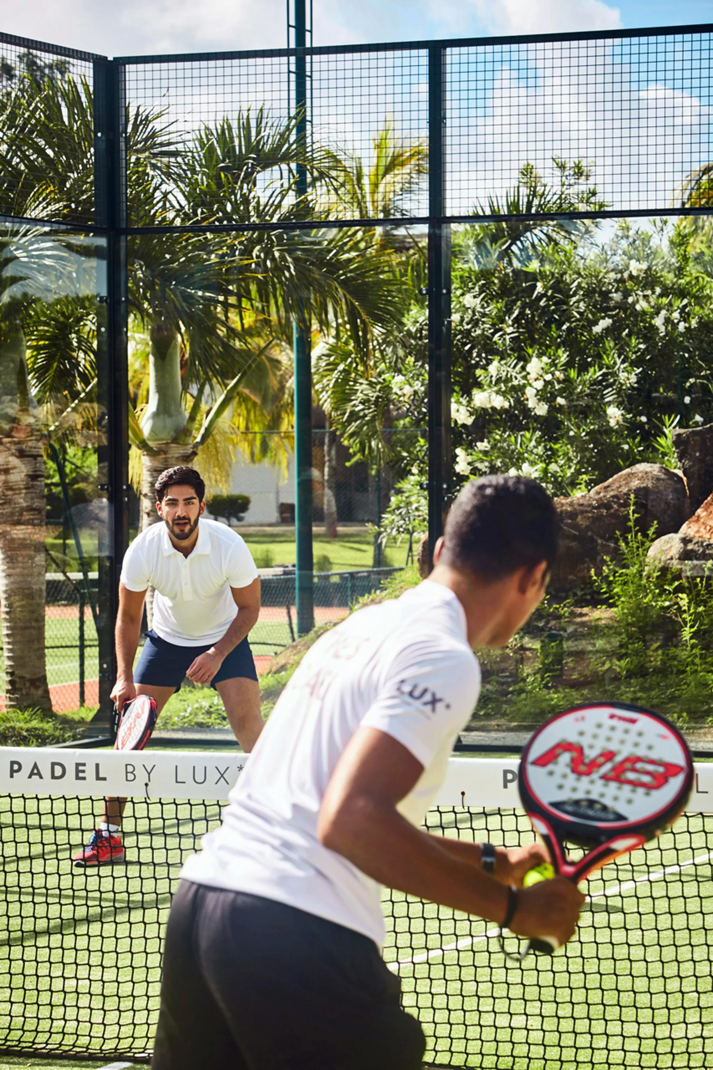 Padel court at the Tennis Academy, LUX* Grand Gaube