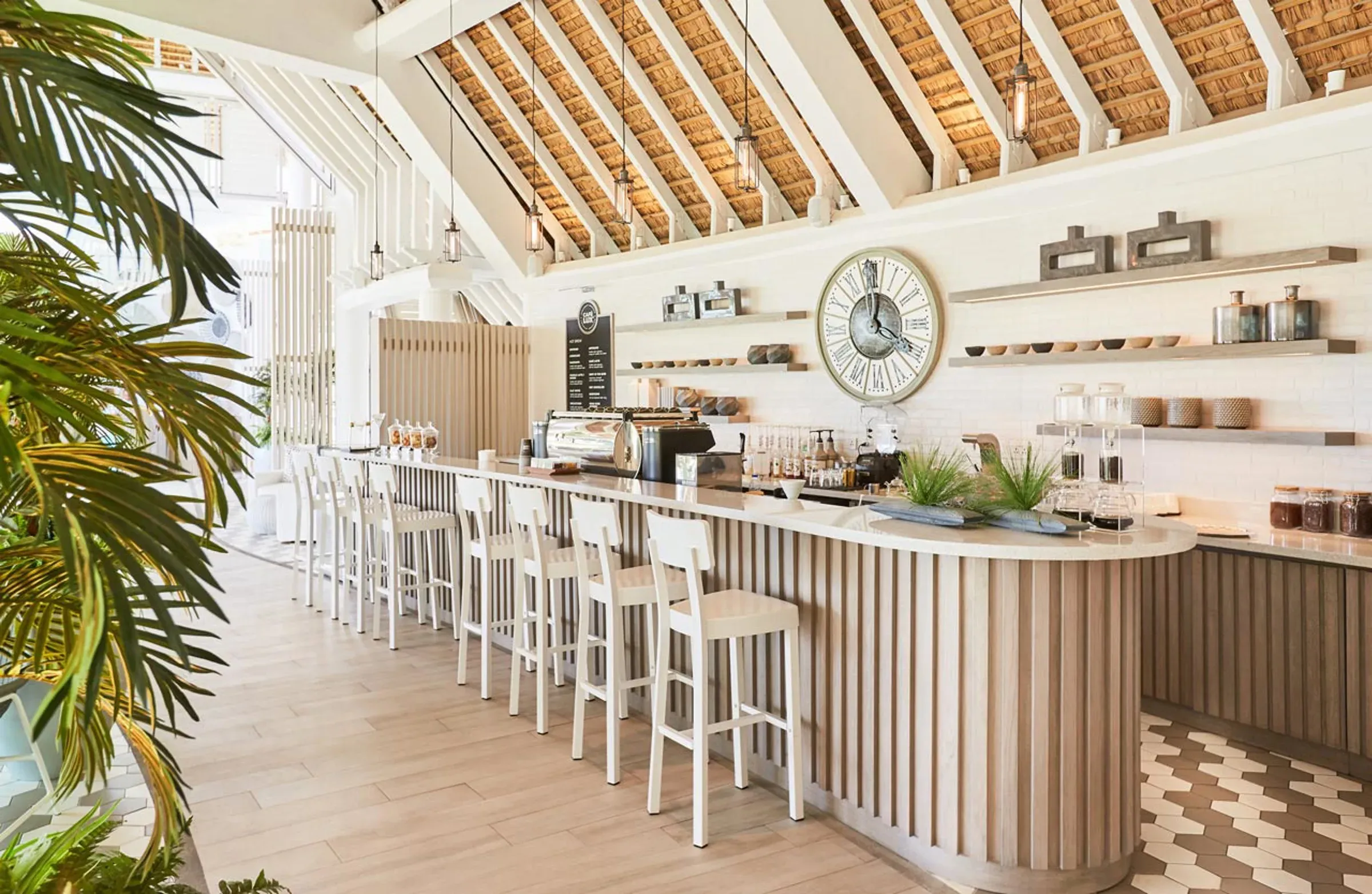 Café LUX*, the resort's all-day coffee house, at LUX* Grand Gaube