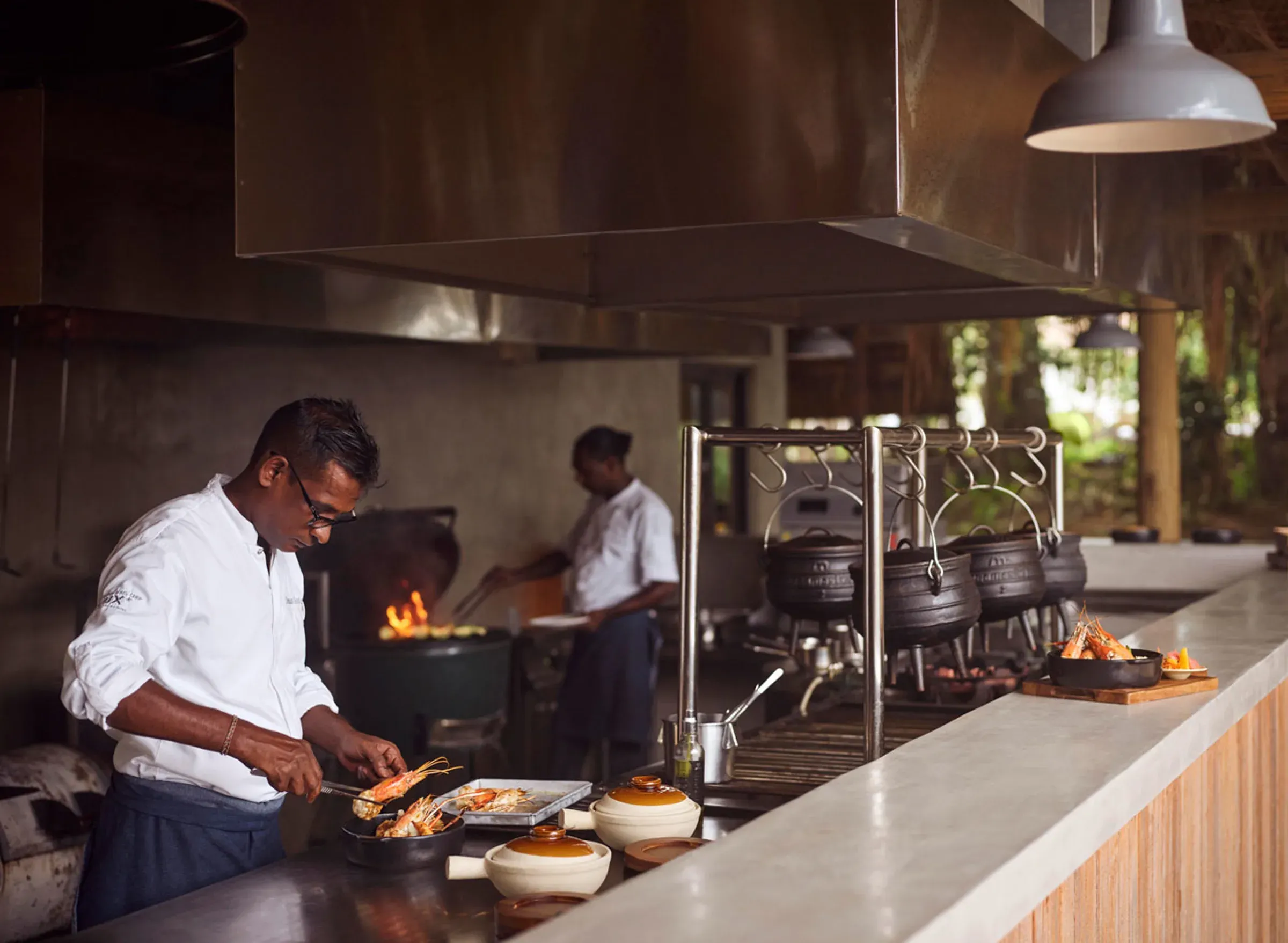Creole Smokehouse dining beneath the Banyan tree at LUX* Grand Gaube