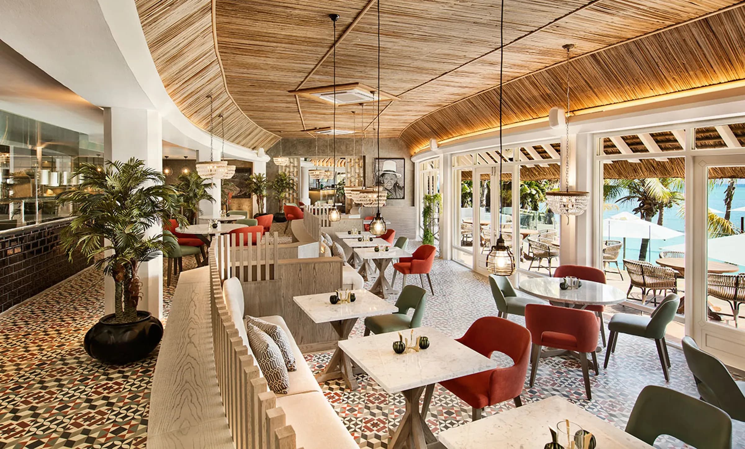 Dining room at INTI, the Peruvian restaurant at LUX* Grand Gaube
