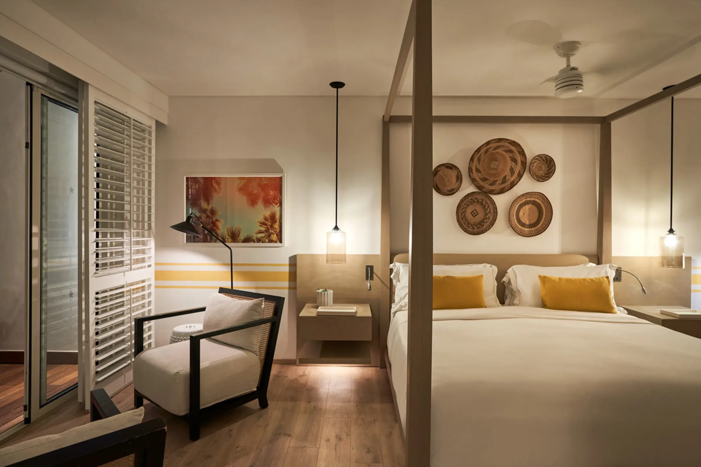 Ocean Junior Suite bedroom with sea view at LUX* Grand Gaube