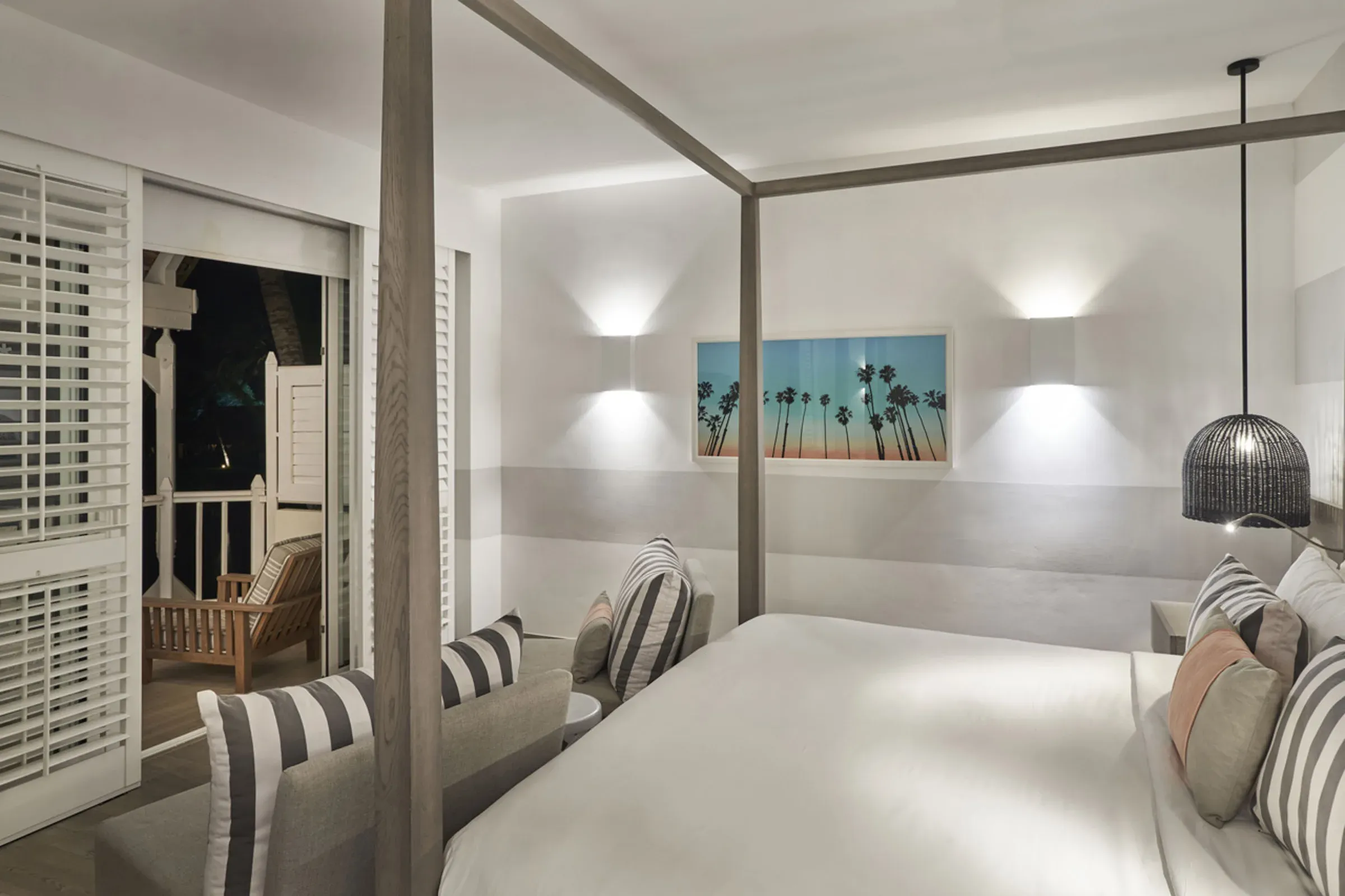 Wellness Junior Suite bedroom at LUX* Grand Gaube