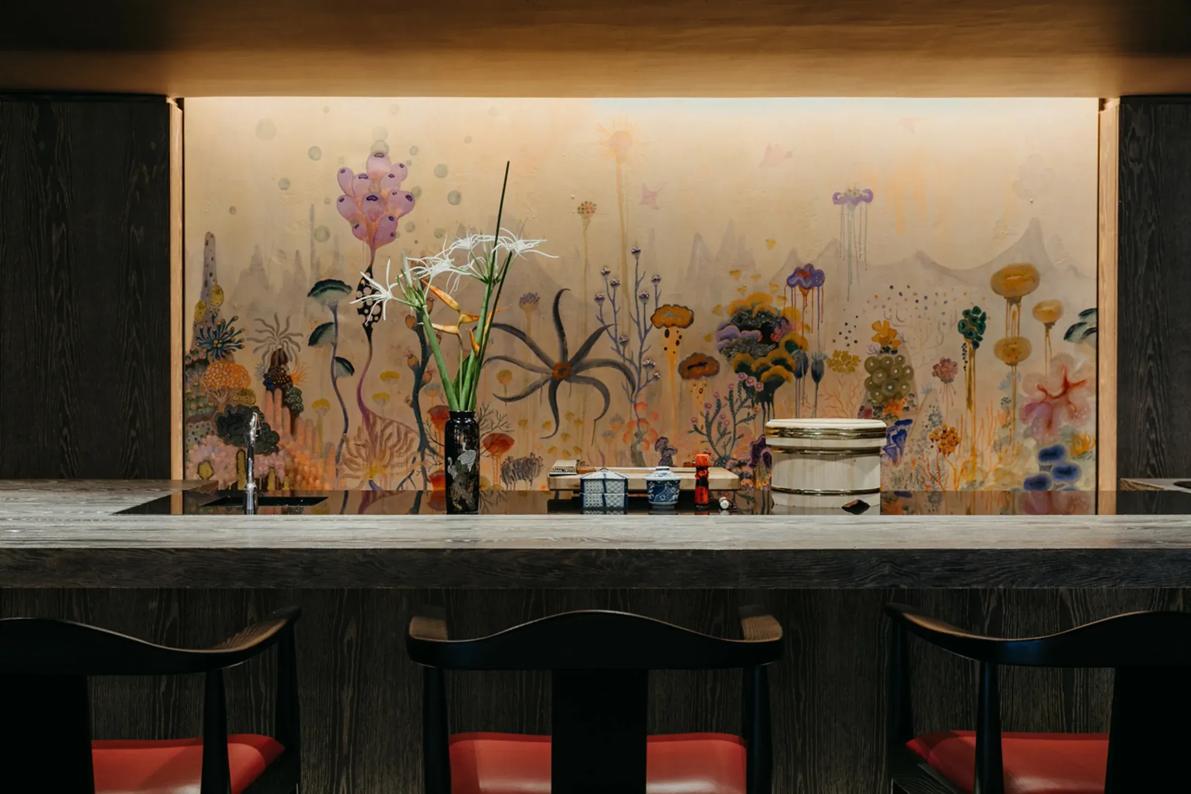 KAWAII omakase sushi counter at LUX* Le Morne Resort