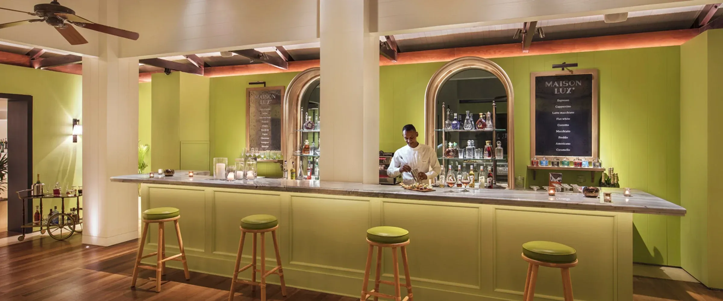 Maison LUX* café and bar at LUX* Le Morne Resort