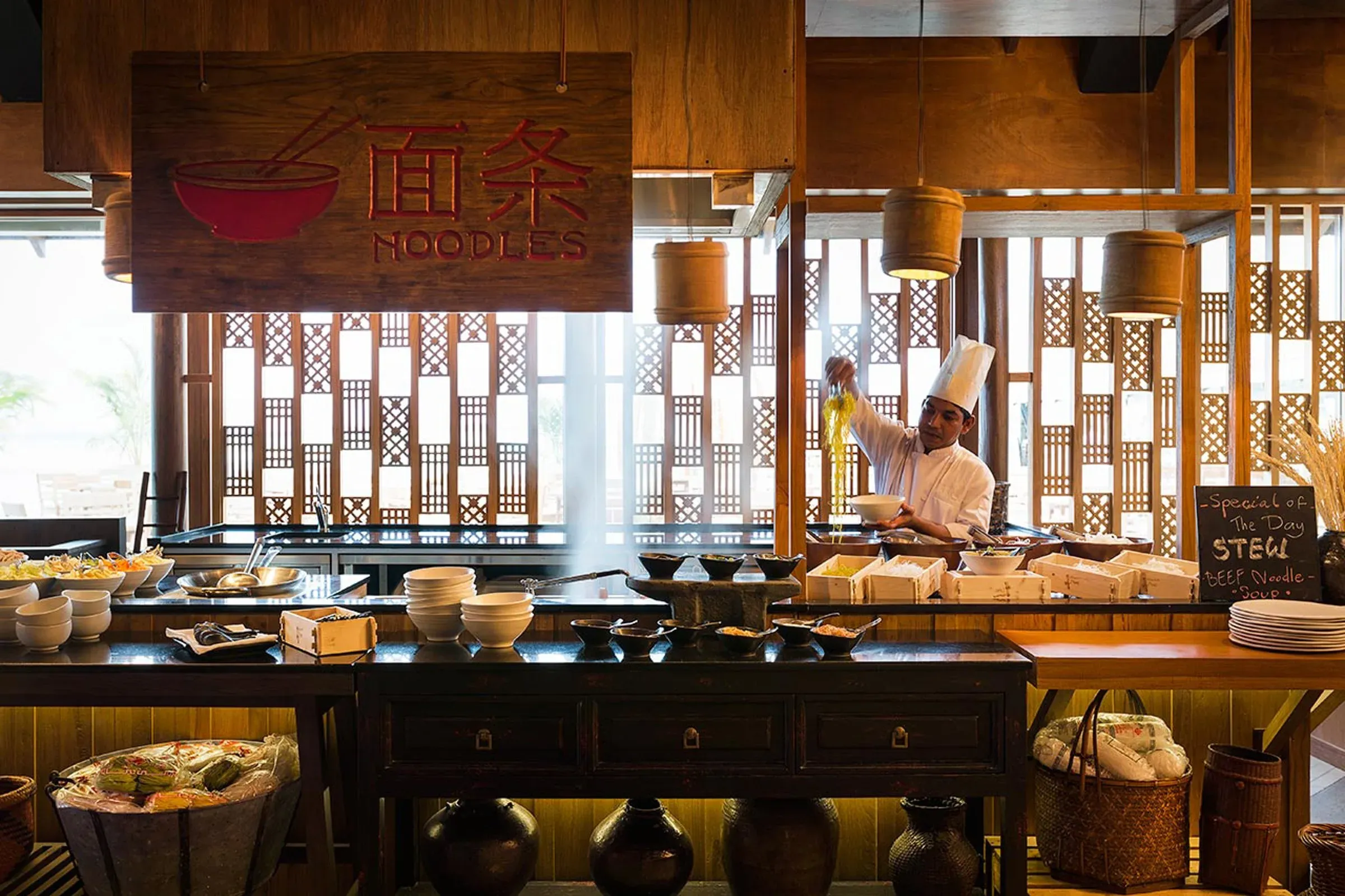 EAST Market South-East Asian restaurant and overwater bar at LUX* South Ari Atoll