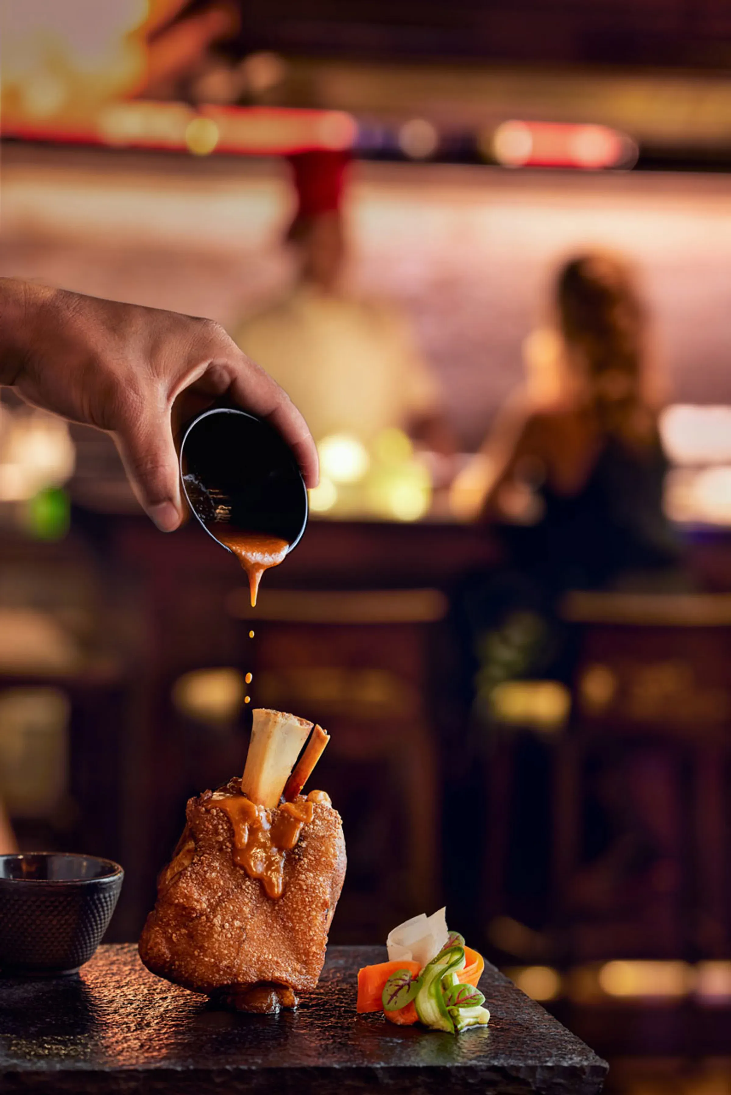 UMAMI Japanese restaurant sushi bar at LUX* South Ari Atoll