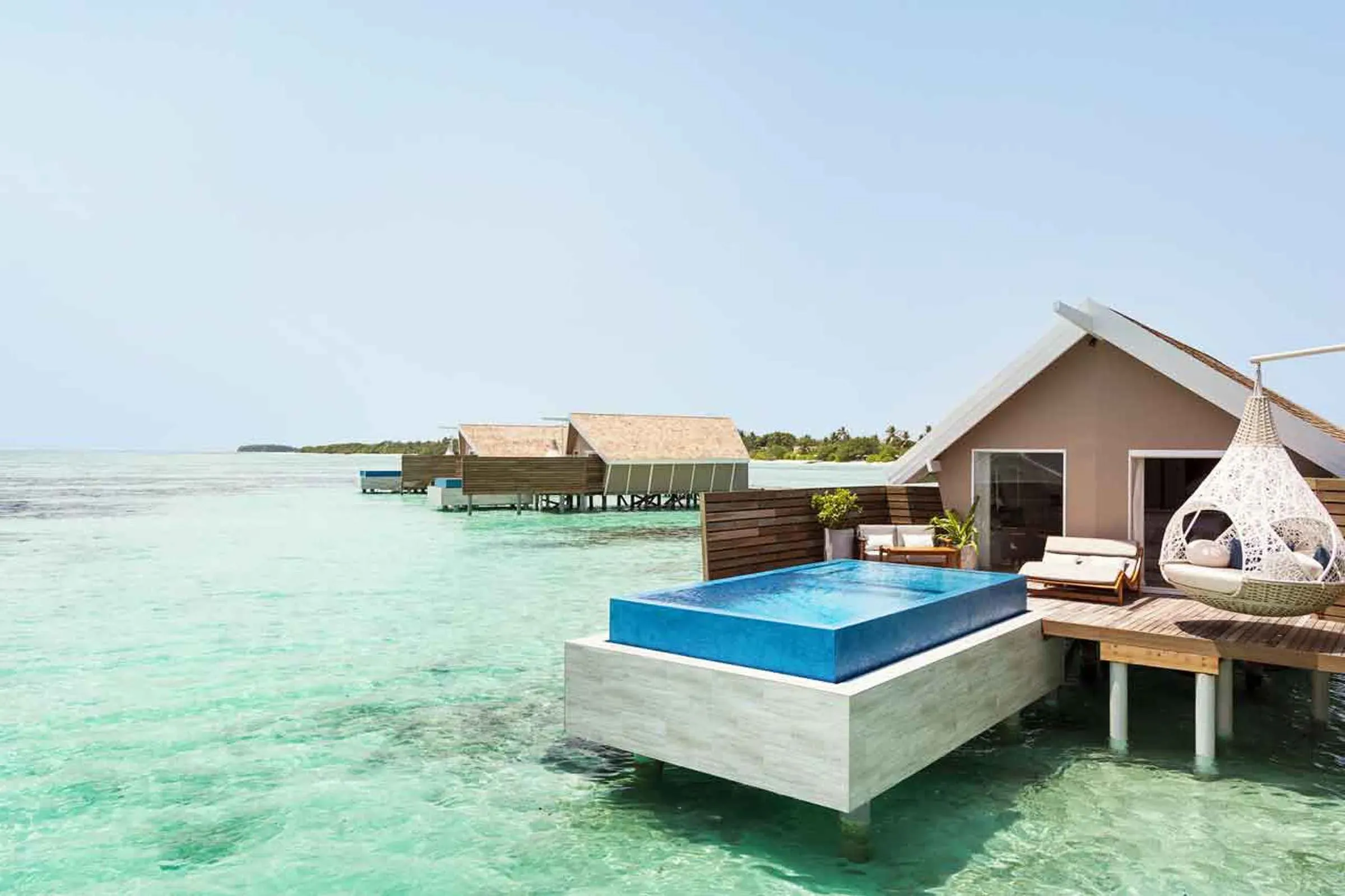 Overwater Infinity Pool Villa with private pool at LUX* South Ari Atoll