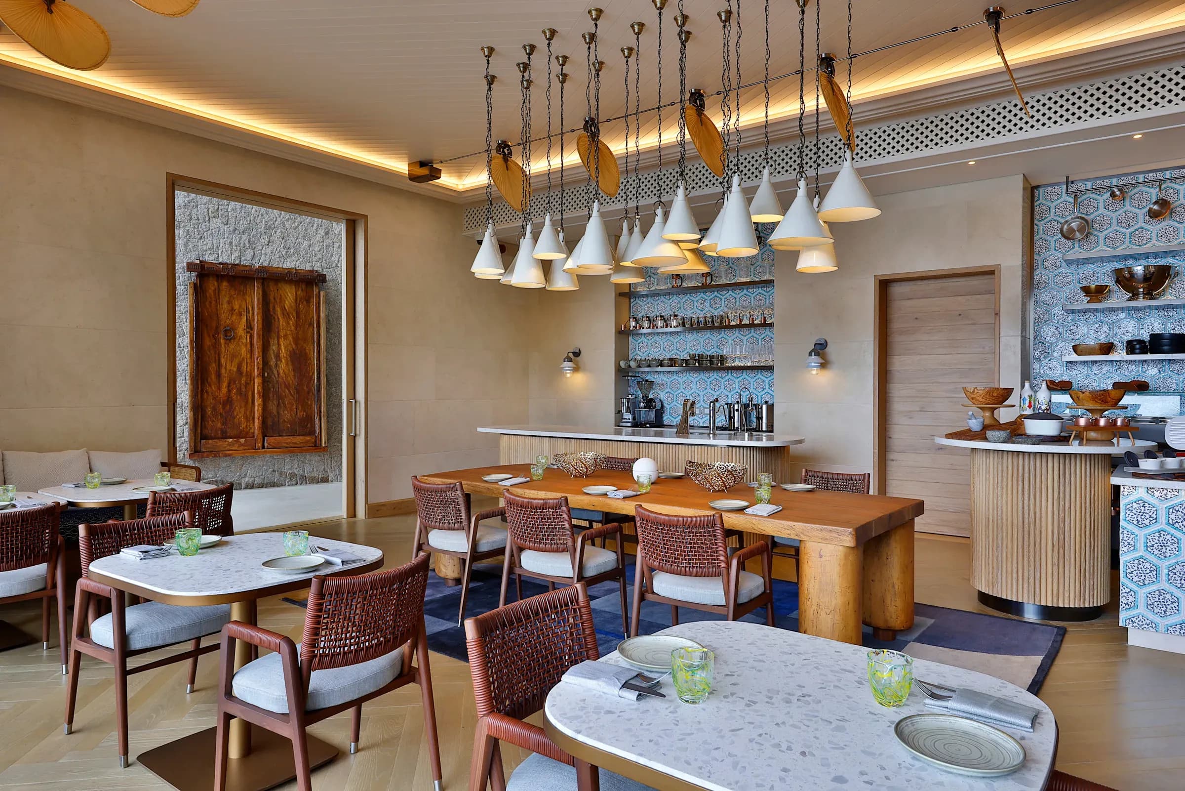 Muse restaurant dining area at The House, Mango House Seychelles