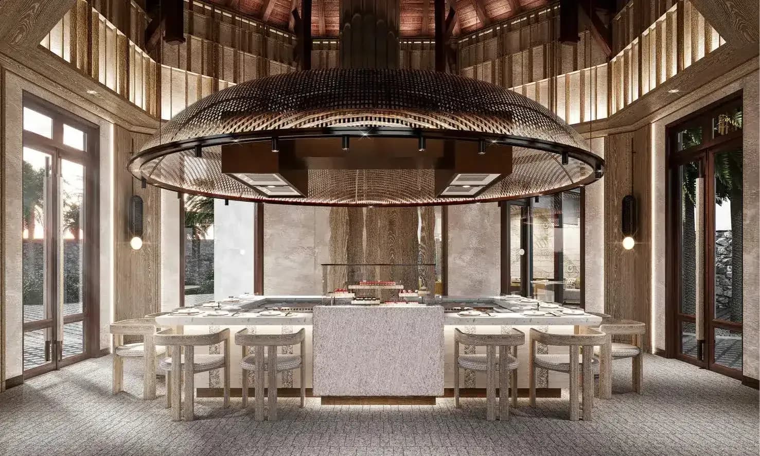 Teppanyaki grill bar at Haiku, Maradiva's Japanese restaurant