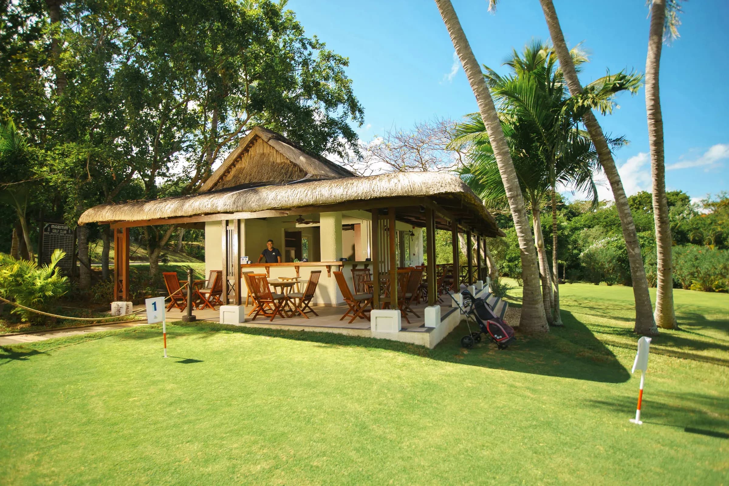 The resort's 9-hole golf course at Maritim Resort & Spa Mauritius