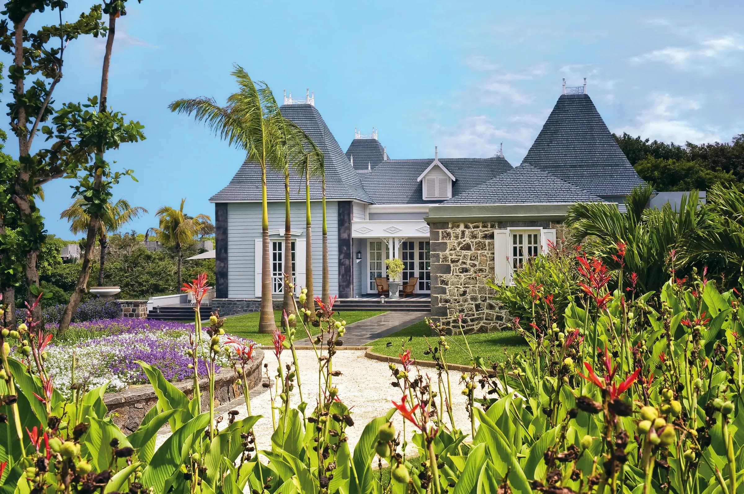 Chateau Mon Desir, the colonial mansion housing the fine-dining restaurant at Maritim Resort & Spa Mauritius