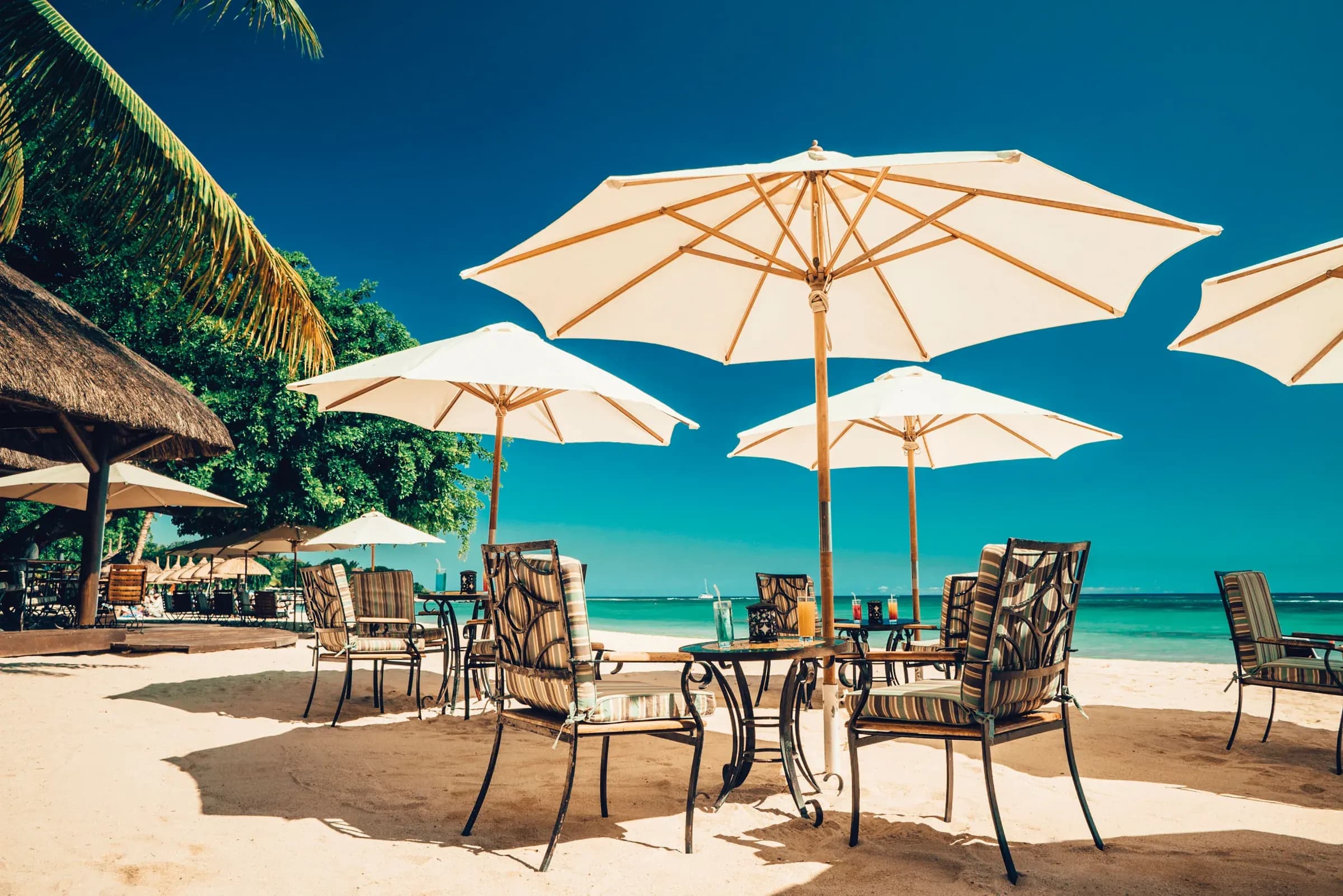 La Maree beach restaurant setting by the sea at Maritim Resort & Spa Mauritius