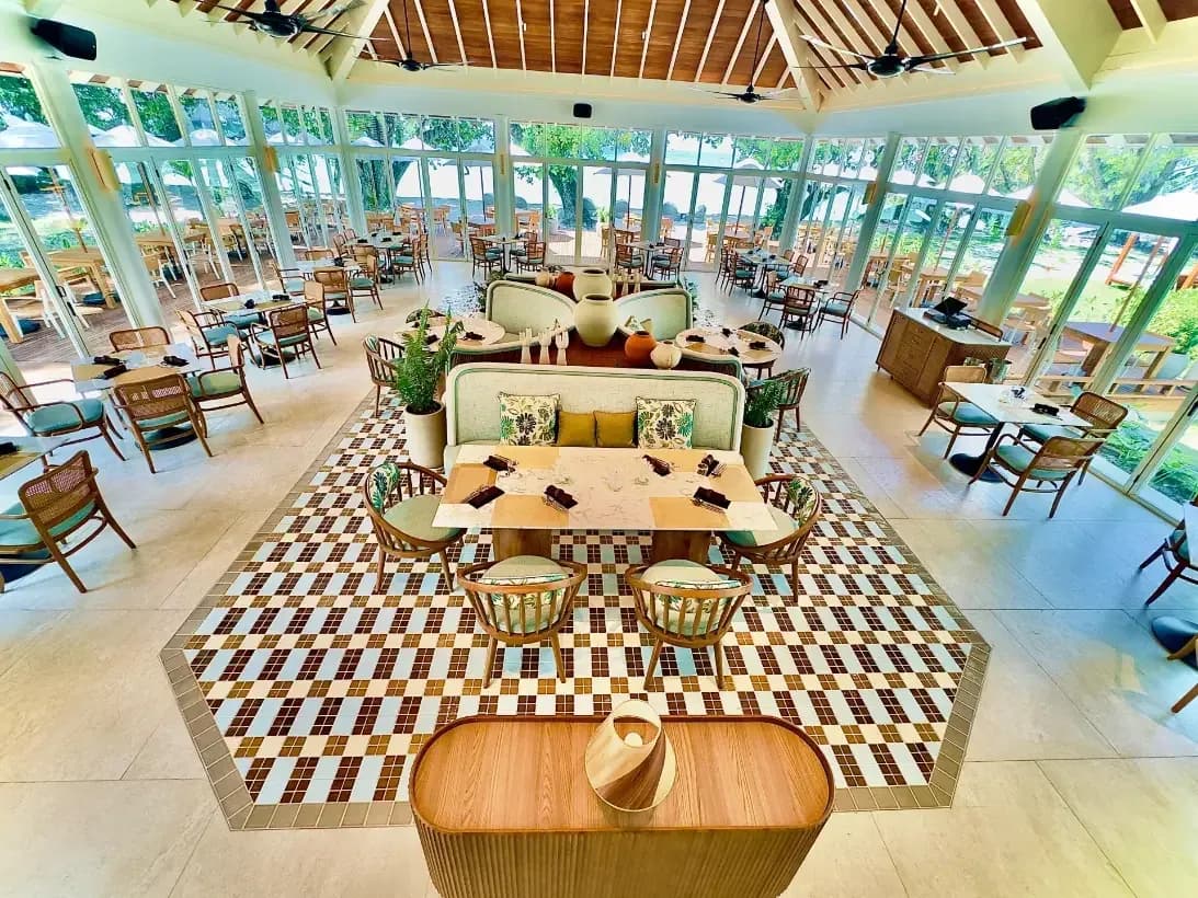 Brasserie Dauban poolside dining pavilion at Niva Labriz Seychelles