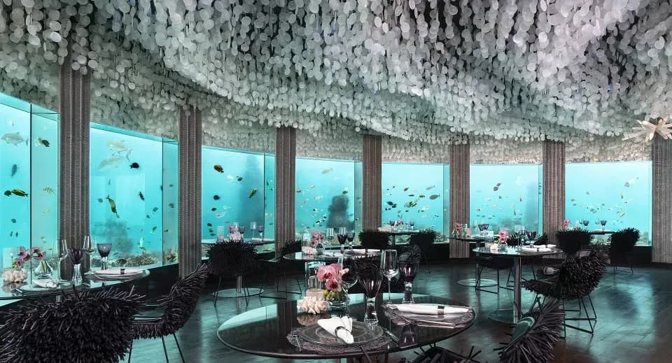 Subsix underwater restaurant at Niyama Private Islands Maldives