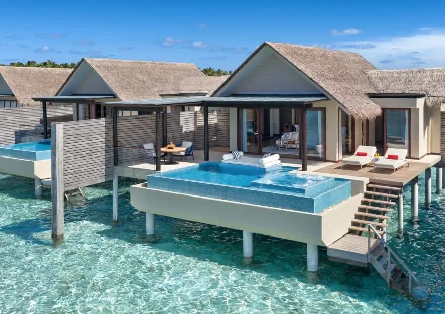Deluxe Over Water Pool Villa exterior by day at Niyama Private Islands Maldives