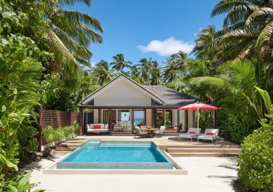 Family Beach Pool Villa exterior at Niyama Private Islands Maldives