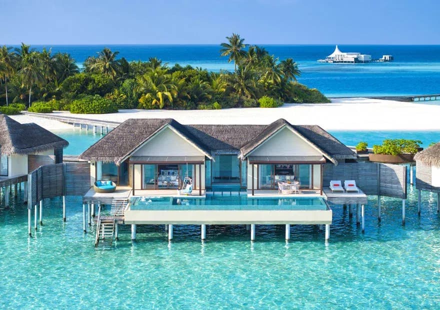 One Bedroom Ocean Pool Pavilion exterior over the lagoon at Niyama Private Islands Maldives