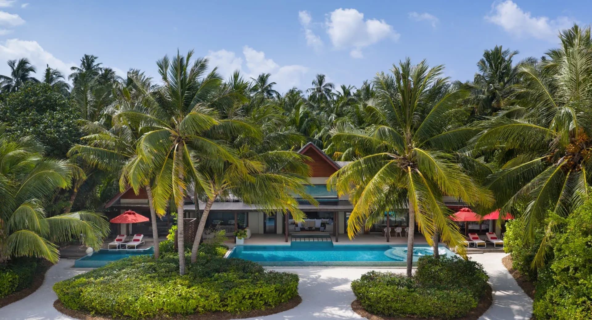 Three Bedroom Beach Pool Pavilion exterior view at Niyama Private Islands Maldives
