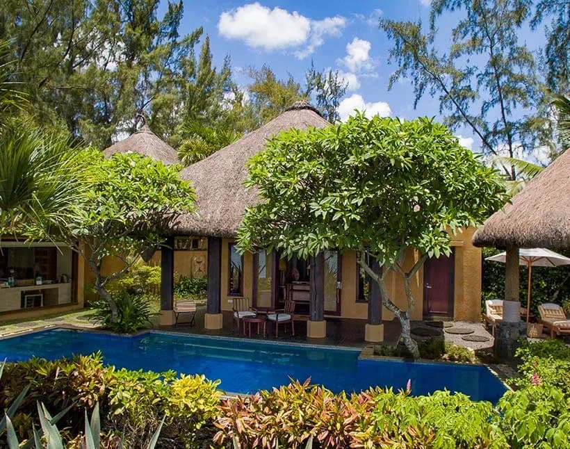 Exterior of the Two Bedroom Presidential Ocean View Villa with Private Pool at The Oberoi Beach Resort, Mauritius