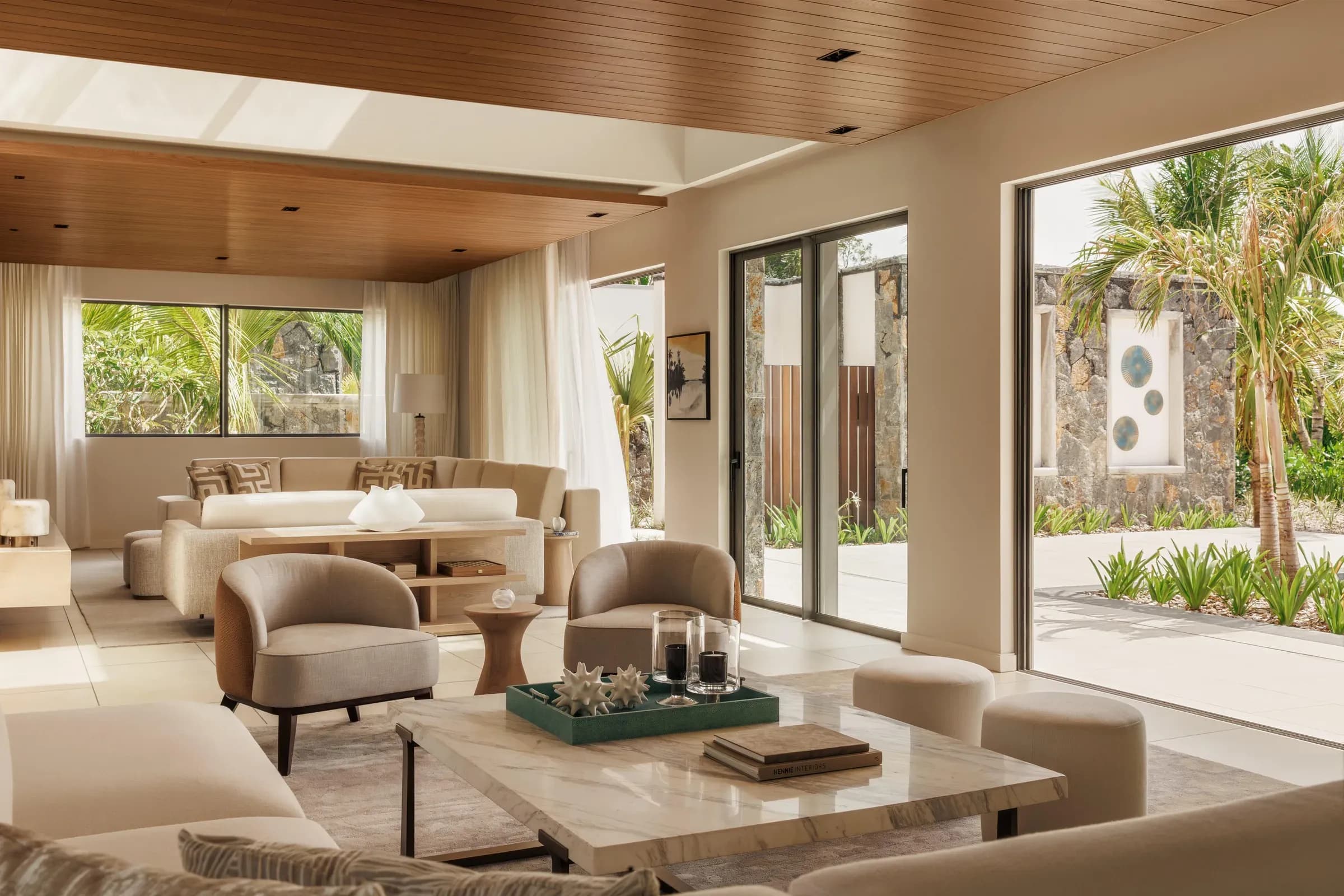 Four-Bedroom Private Pool Villa living space at One&Only Le Saint Géran