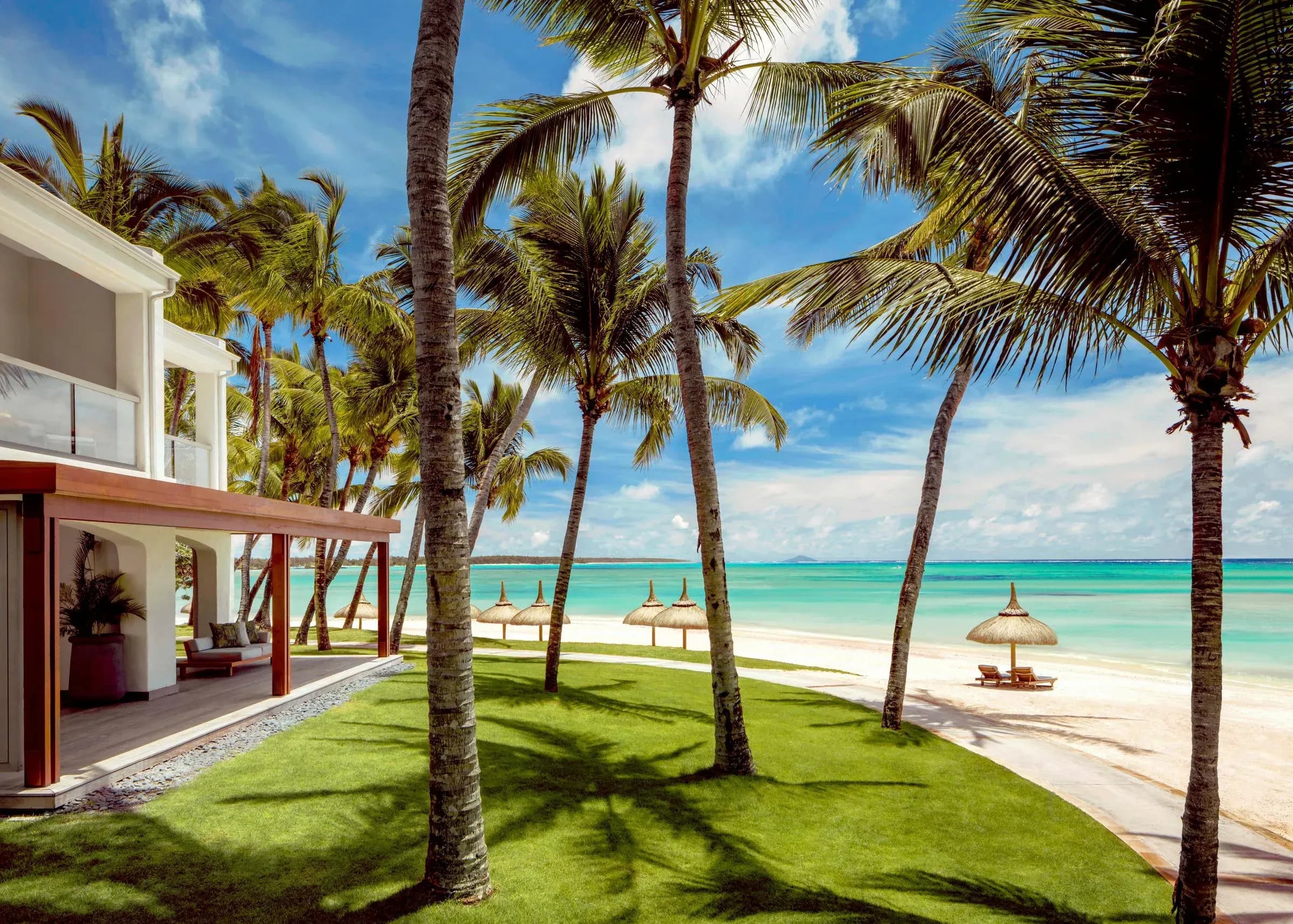 Ocean Suite terrace with sea view at One&Only Le Saint Géran