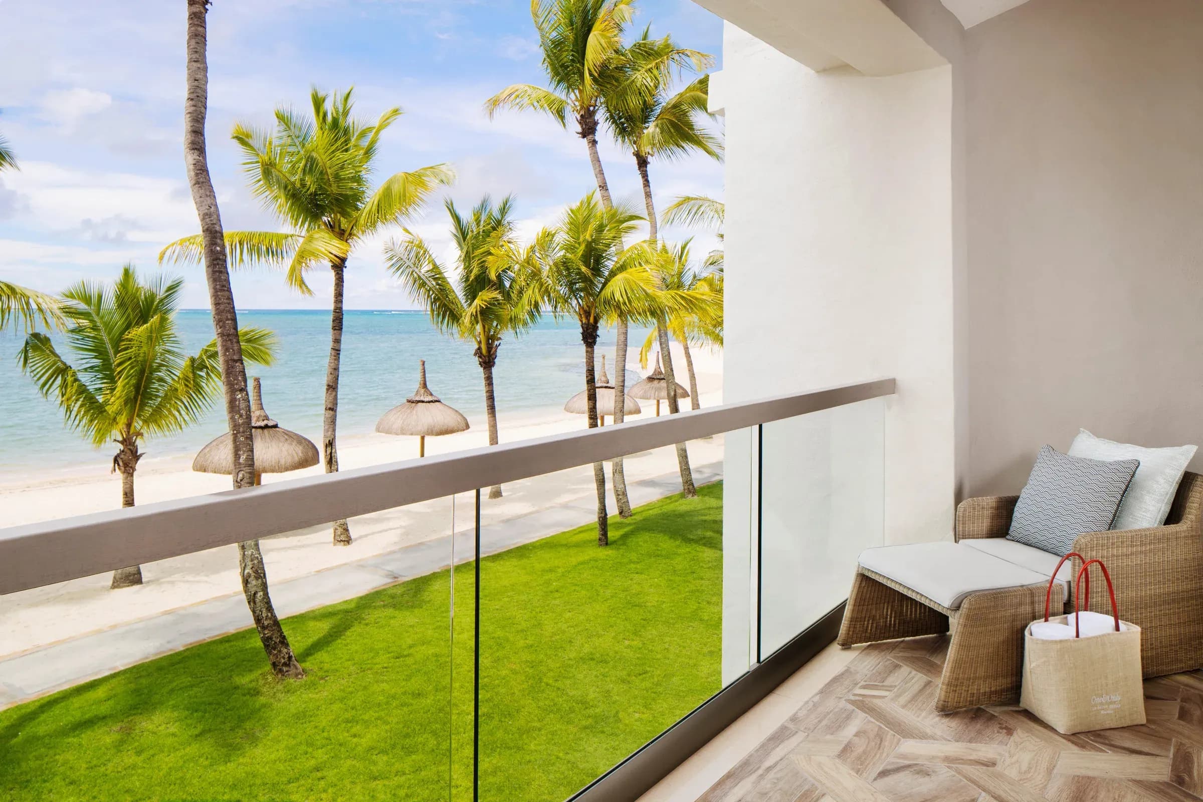 Three-Bedroom Beachfront Suite balcony at One&Only Le Saint Géran